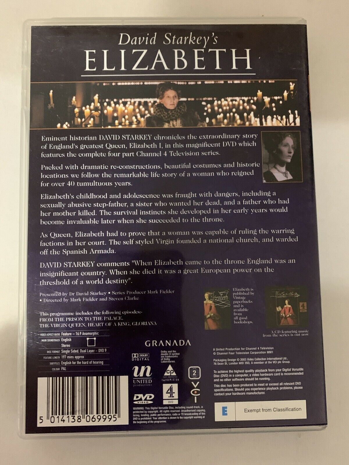 David Starkey's Elizabeth I (DVD, 2003) Region 2 UK