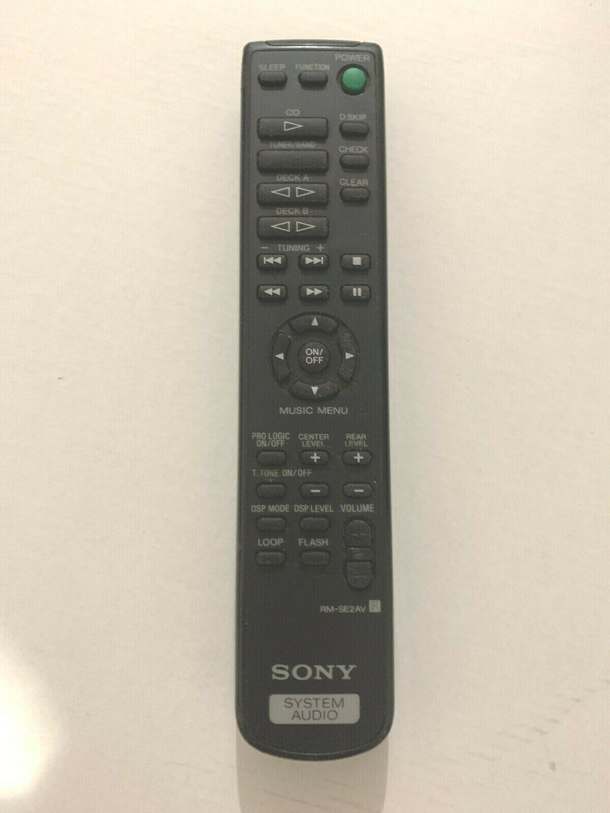 Genuine Sony RM-SE2AV Remote Control For System Audio *Missing Battery Cover*