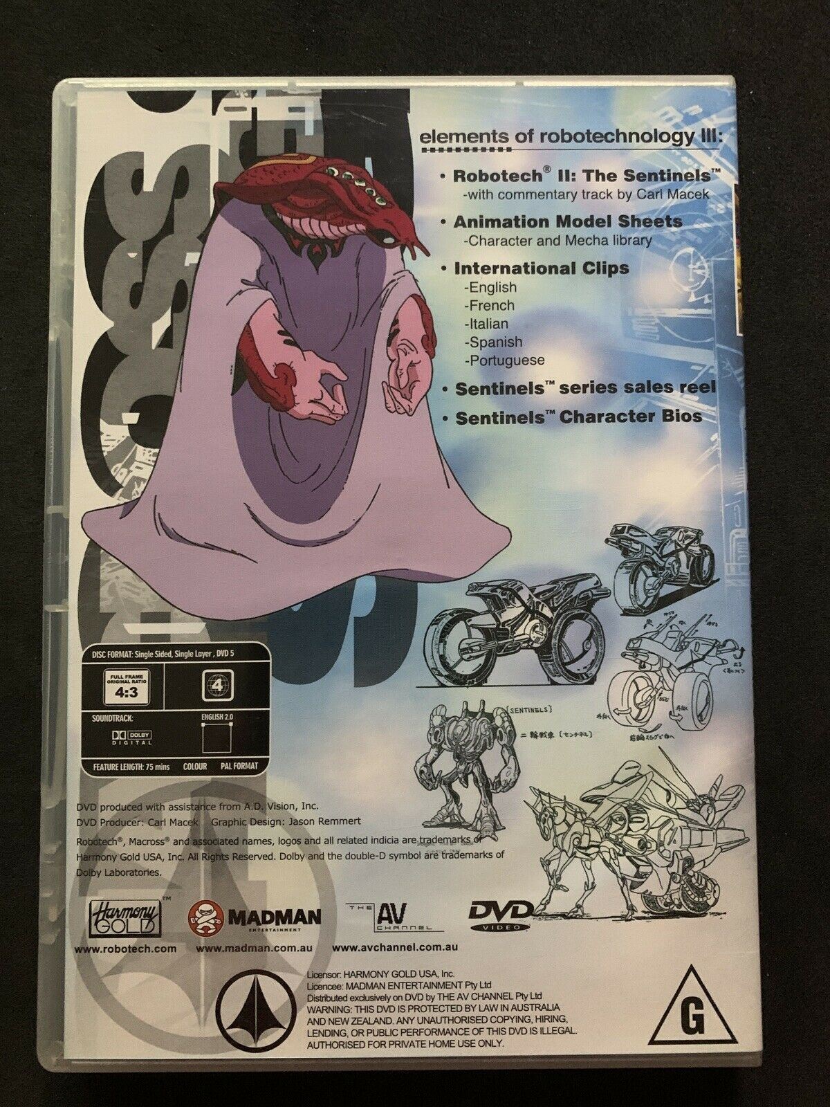 Robotech - Extra: The Sentinels - Elements of Robotechnology III #E3 (DVD)