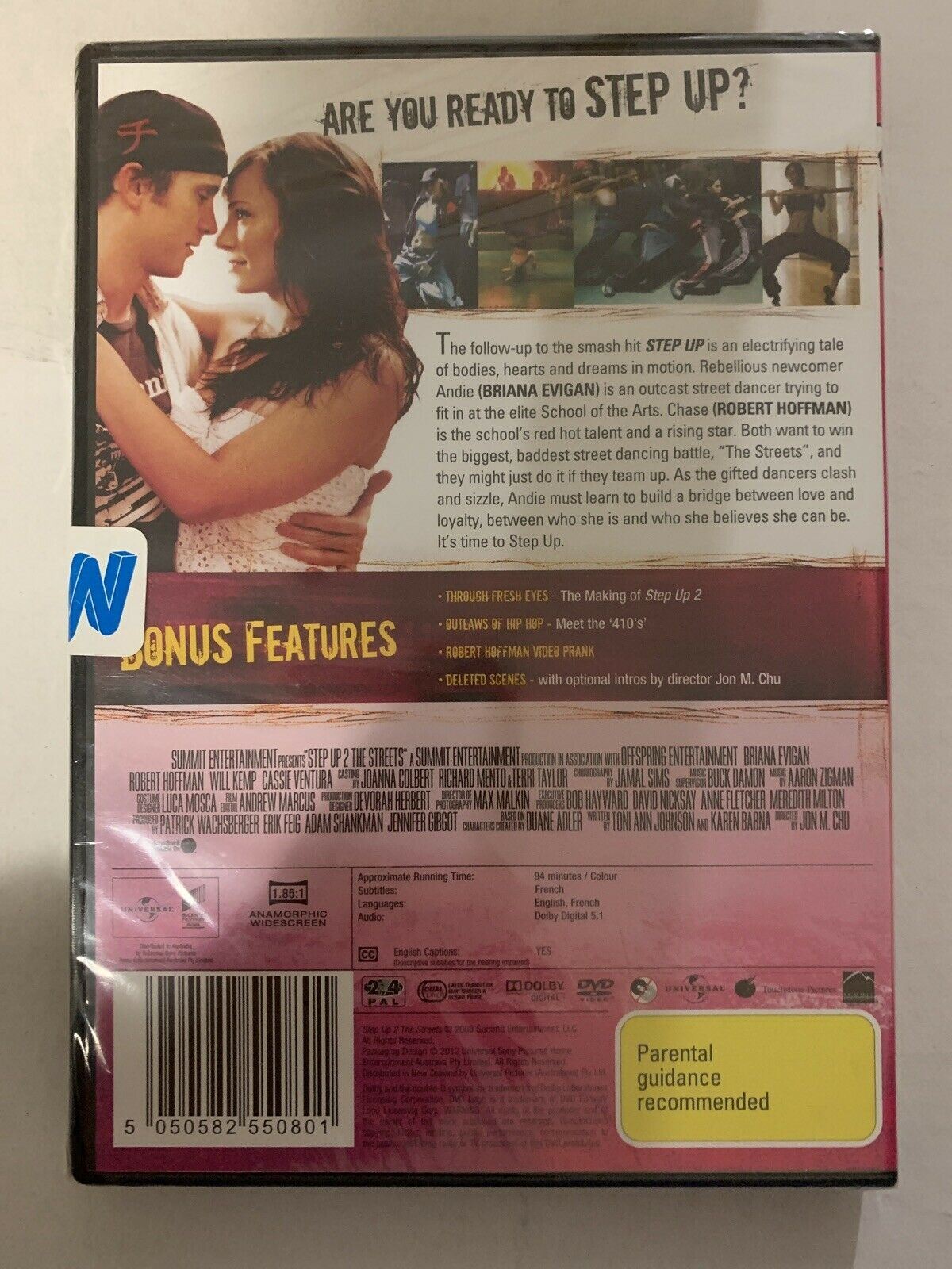 *New Sealed* Step Up 2 - The Streets (DVD, 2008) Briana Evigan. Region 4,2