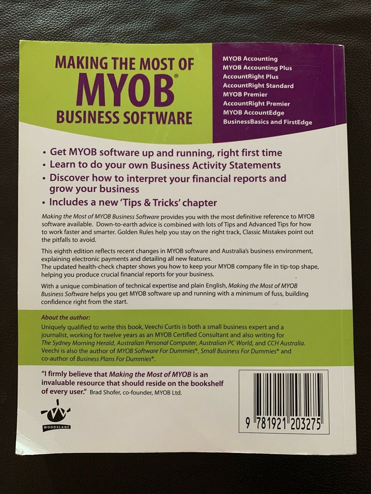 Making the Most of MYOB Business Software 8th Edition 2003 Veechi Curtis