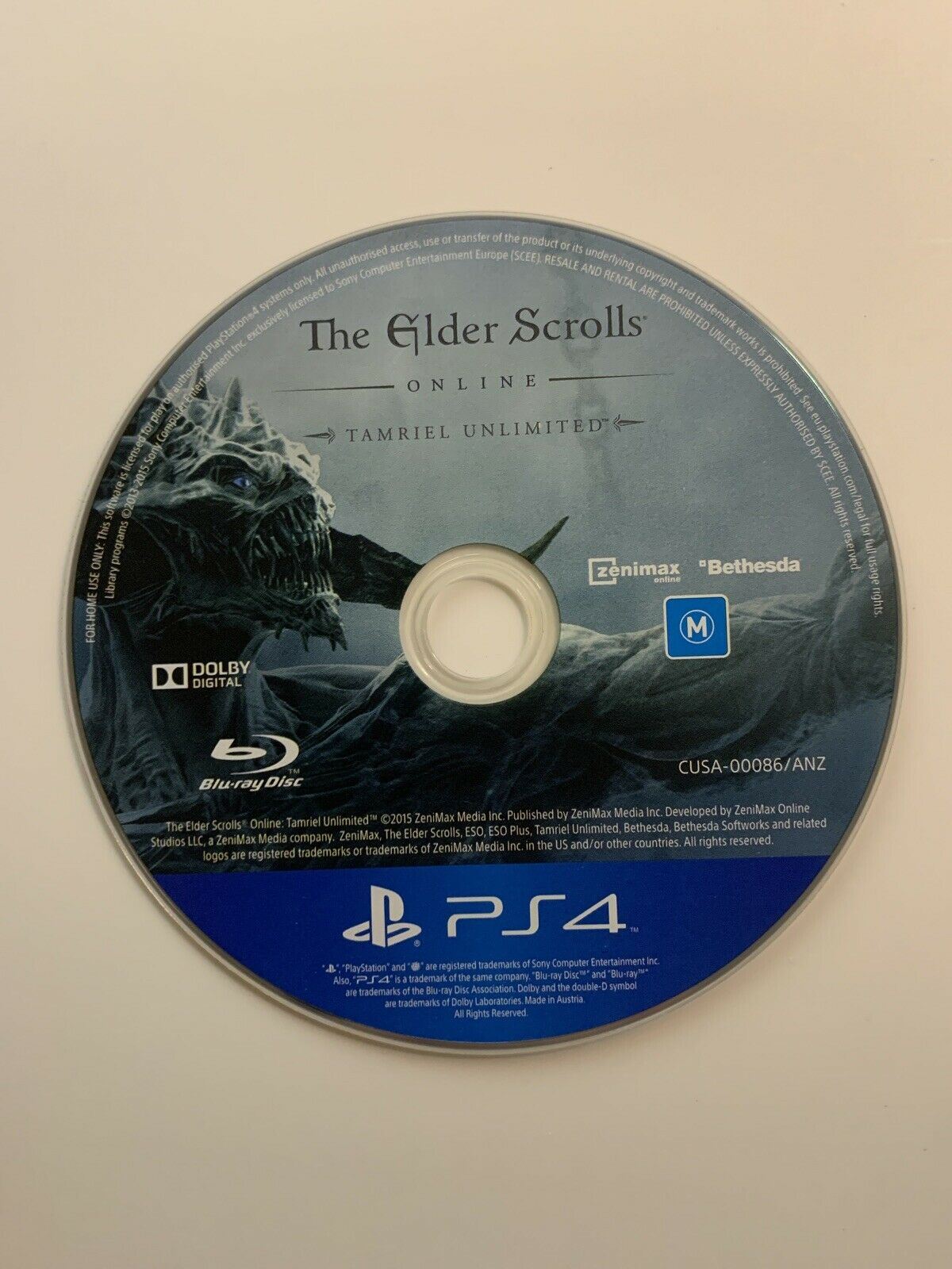 The Elder Scrolls Online: Tamriel Unlimited (Sony PS4 Playstation 4) with Manua
