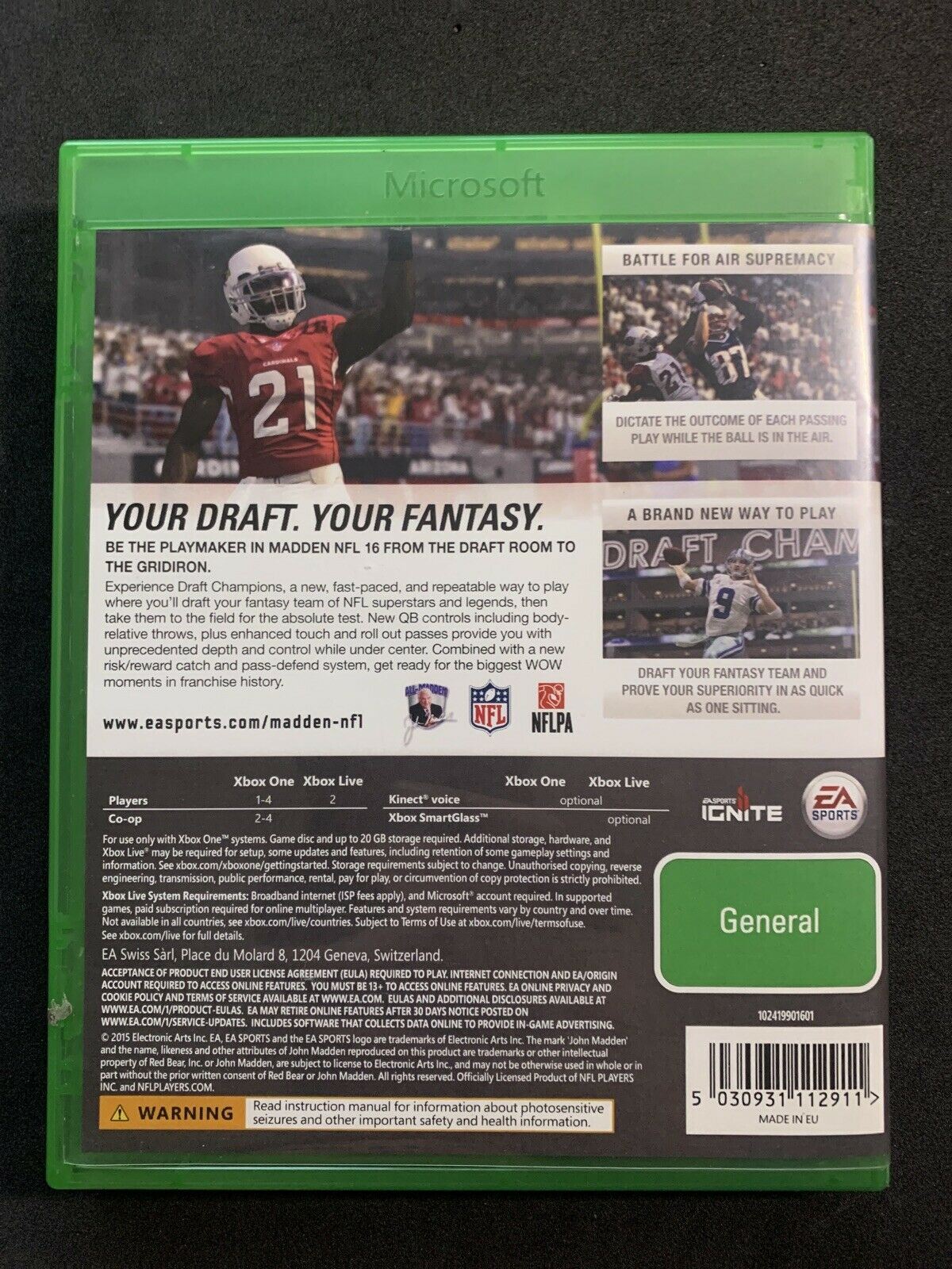 Madden NFL 16 (Microsoft Xbox One, 2015)