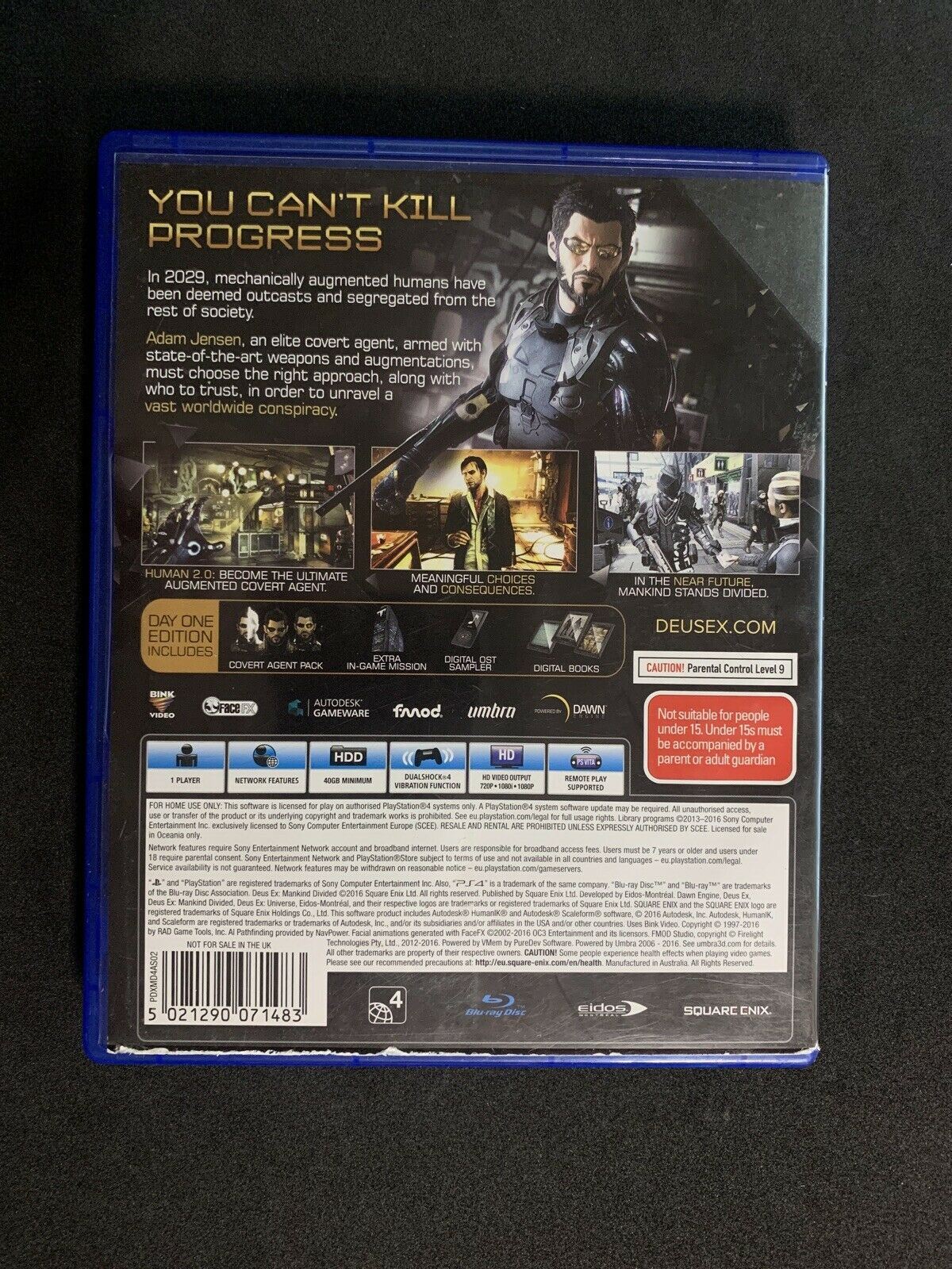 Deus Ex Mankind Divided - Day One Edition - PS4 Game