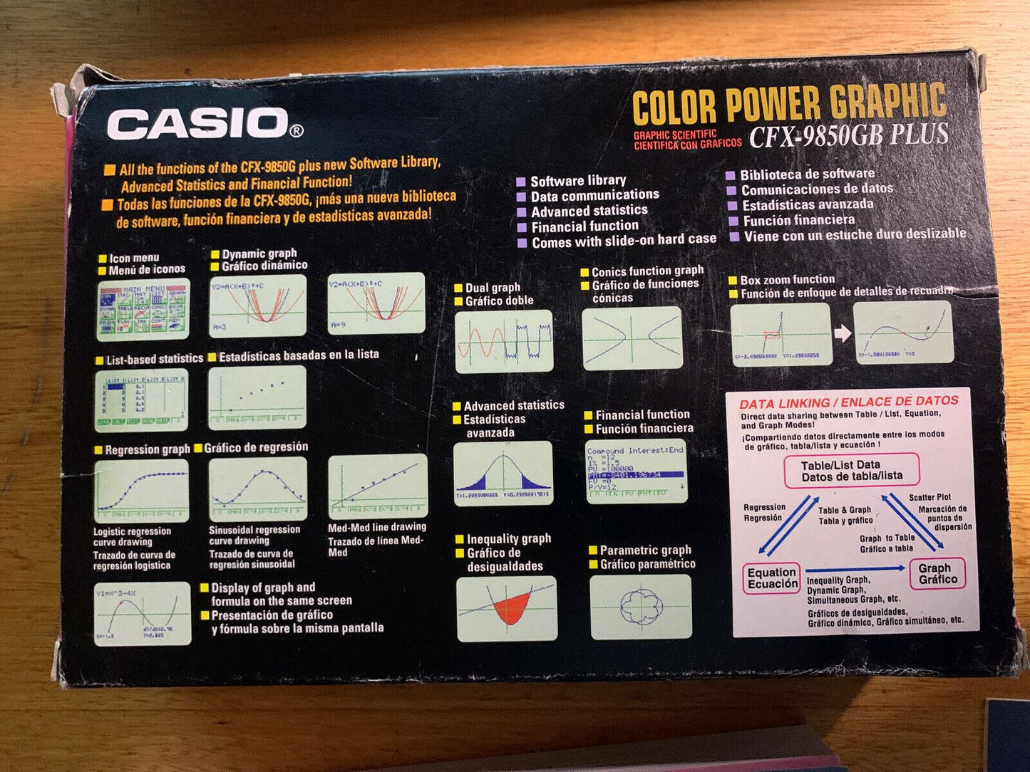 Casio CFX-9850GB Plus Color Graphic Scientific Calculator With Box And Manual