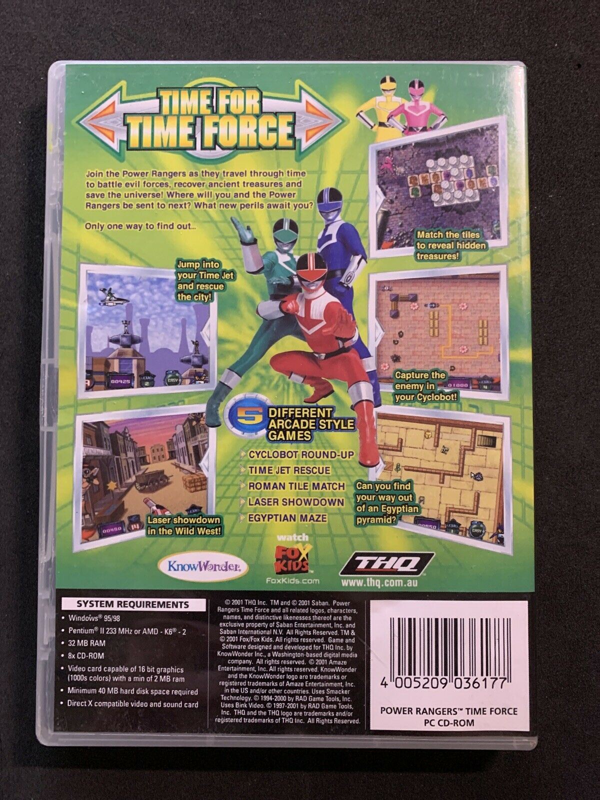 Power Rangers Time Force - PC CDROM 2001 Windows Arcade Game