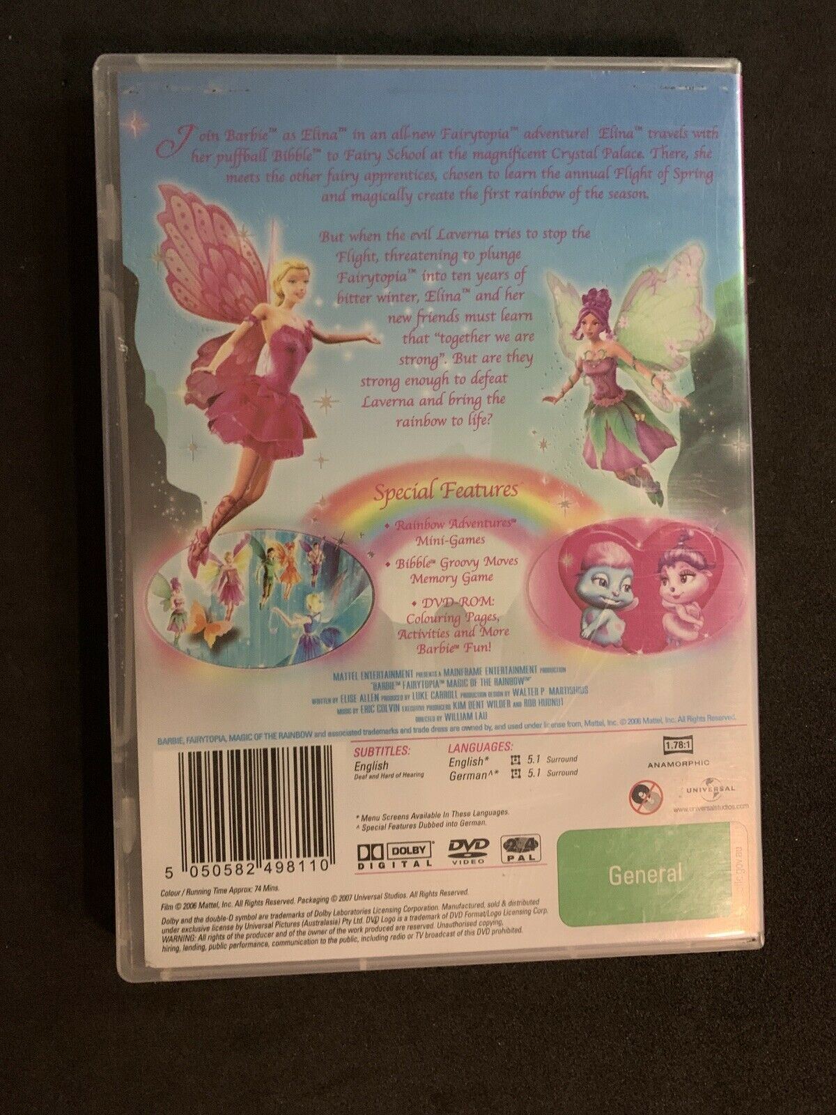 2x Barbie - A Fashion Fairytale + Magic Of The Rainbow DVD Region 4