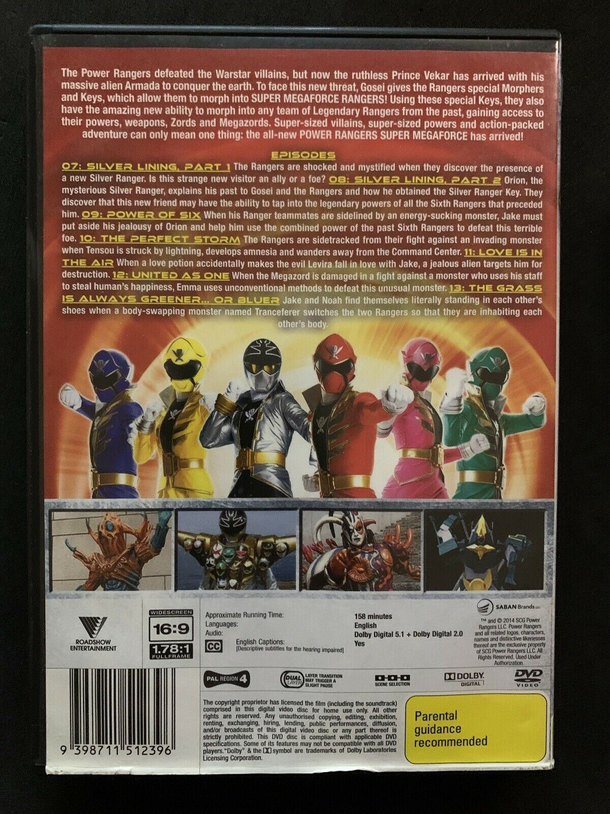 3x Power Rangers - Joining Forces Vol1, Super Megaforce, Dino Charge DVD Region4