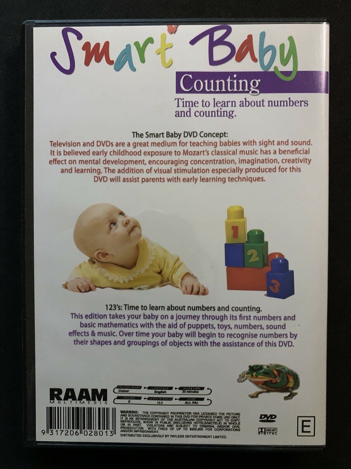 4x Smart Baby DVD Region all - Early Learning: Animals, Counting, ABC, Food