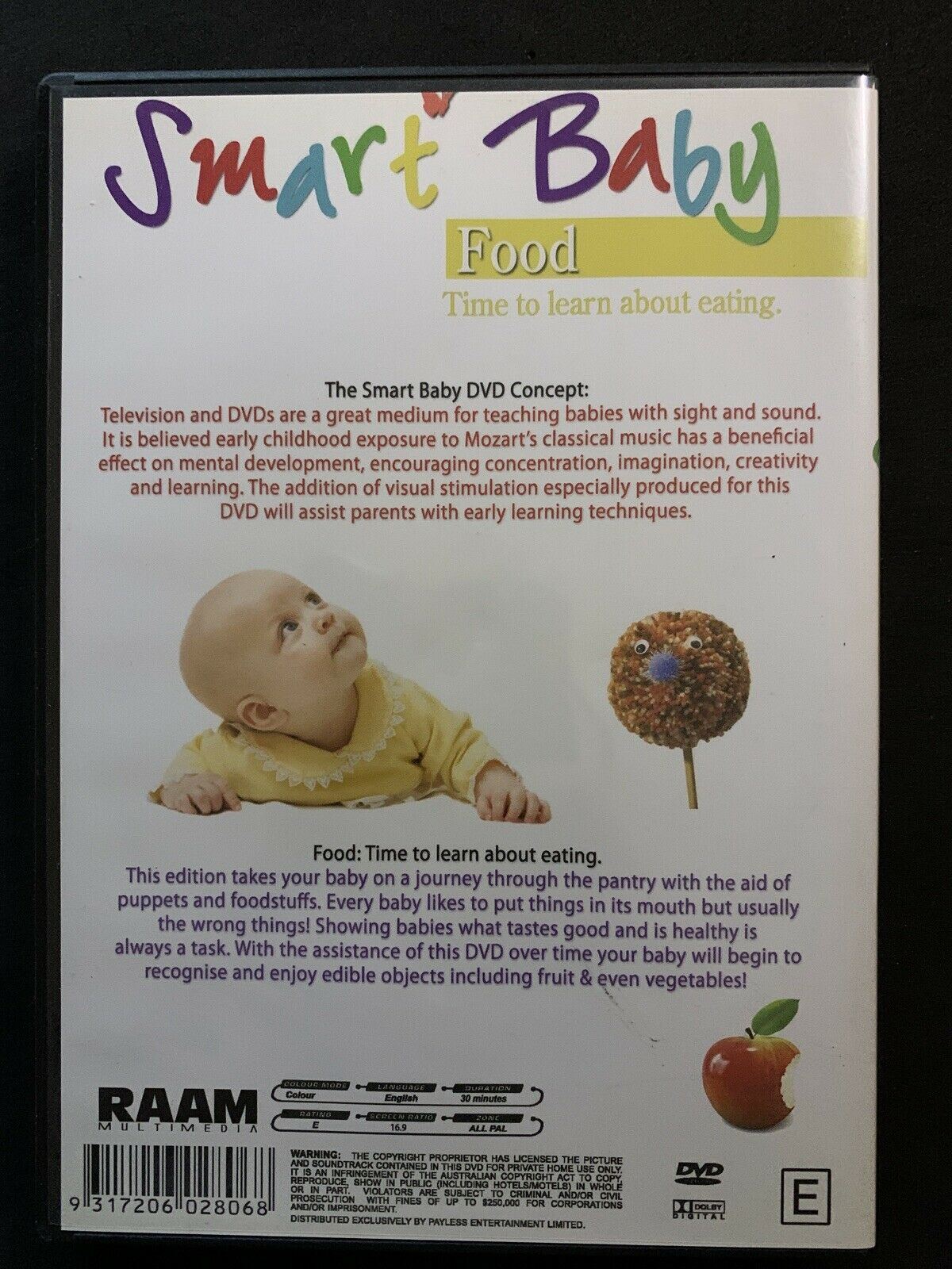 4x Smart Baby DVD Region all - Early Learning: Animals, Counting, ABC, Food