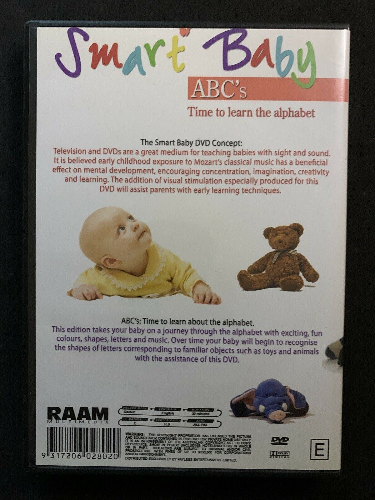 4x Smart Baby DVD Region all - Early Learning: Animals, Counting, ABC, Food