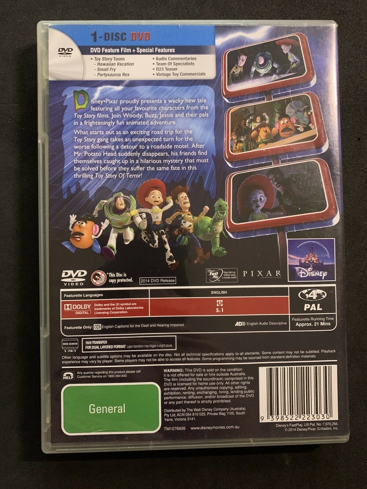 Toy Story of Terror (DVD, 2014) Region 4