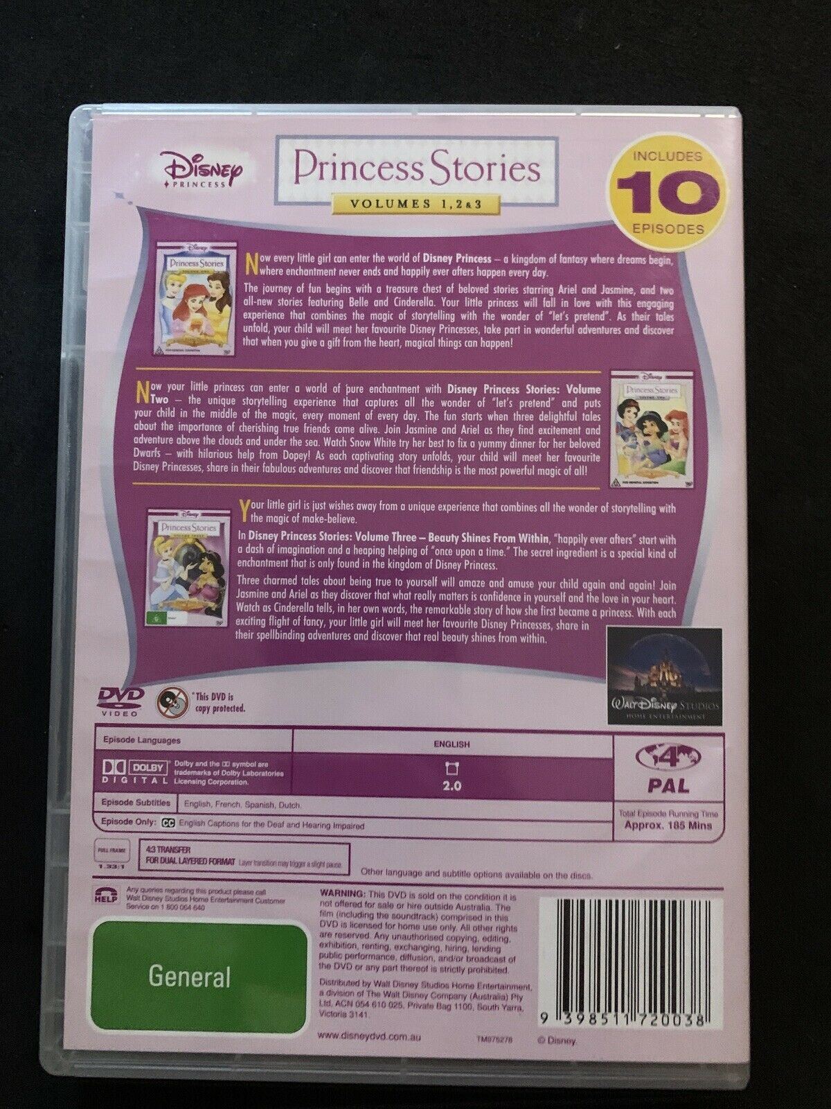Princess Stories : Vol 1-3 (DVD, 2011, 3-Disc Set) Region 4