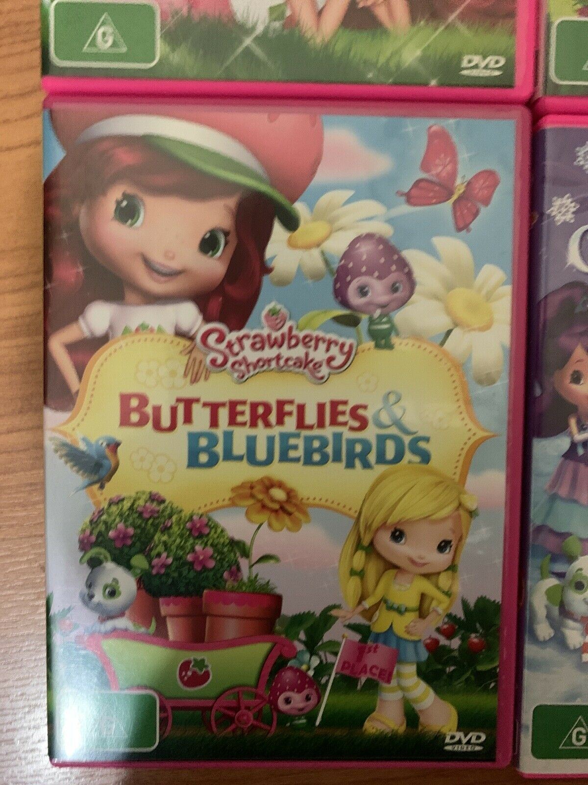 4x Strawberry Shortcake - Summertime, Butterflies & Bluebird.. DVD Region 4
