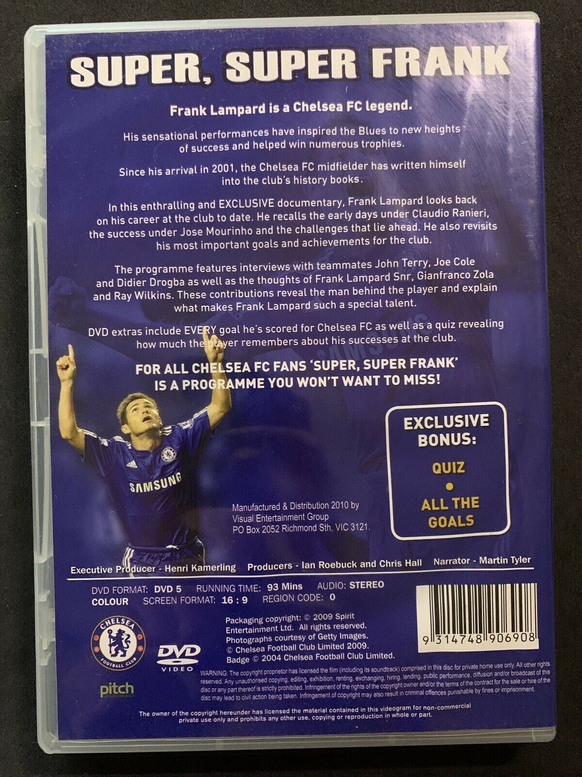 Frank Lampard - Super Super Frank (DVD) All Region - Best Highlights