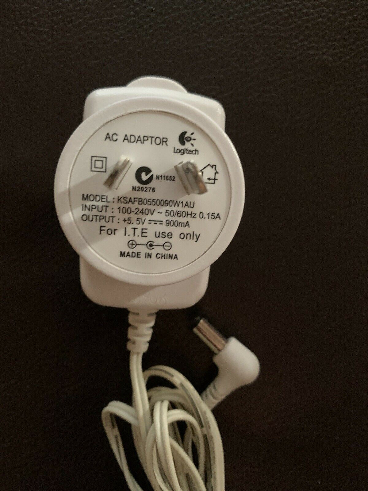 Genuine Logitech KSAFB0550090W1AU AC Adaptor 5.5V 900mA Power Supply