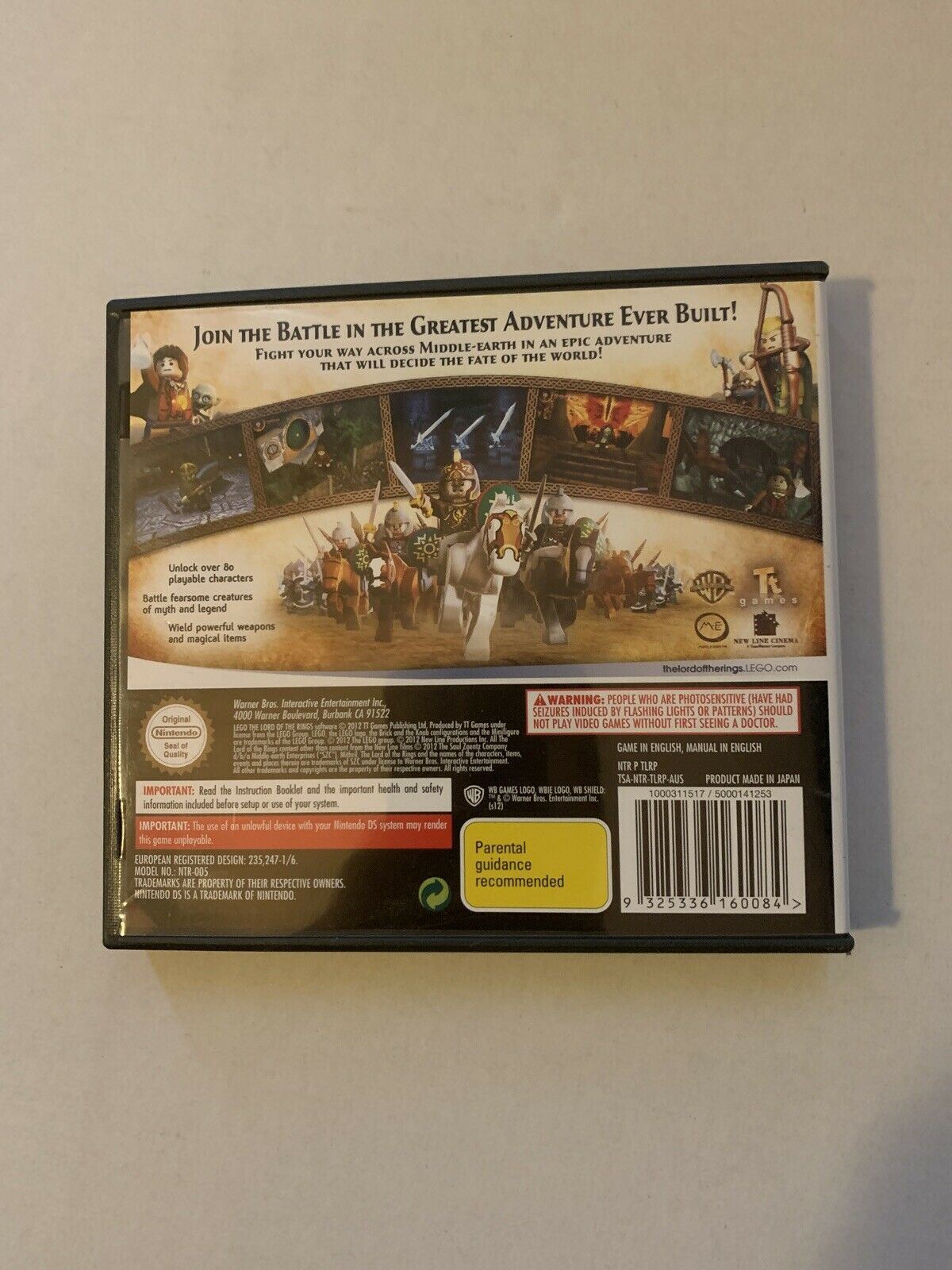 Lego: The Lord Of The Rings - Nintendo DS Action/Adventure Game With Manual