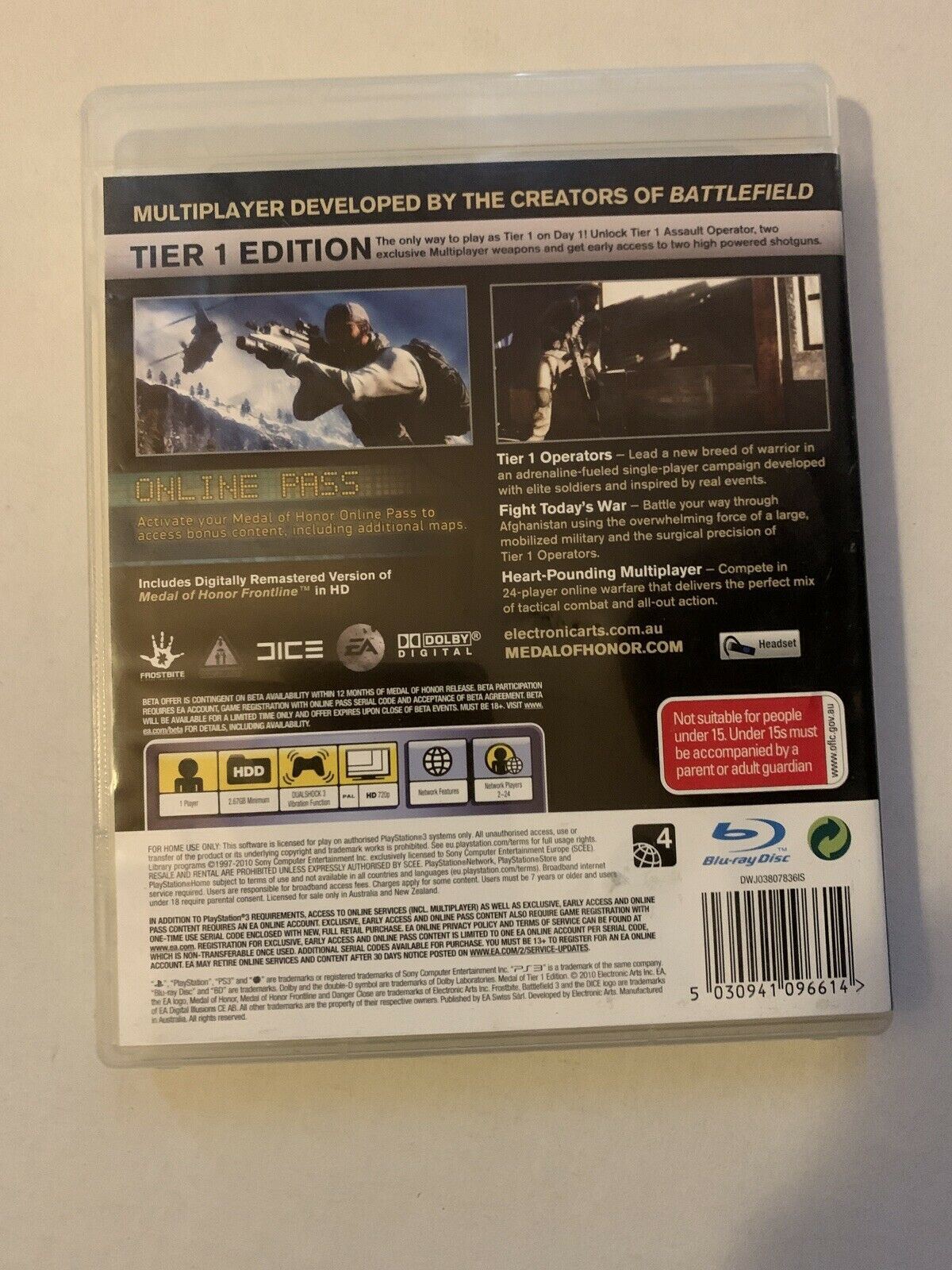 Medal Of Honor: Warfighter Limited Edition & Tier 1 Edition - PS3 Playstation 3