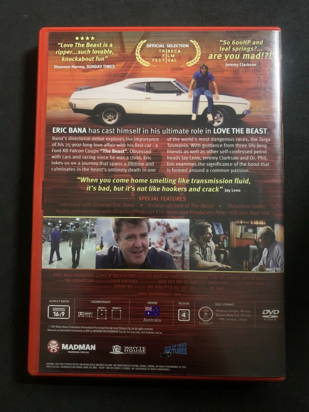 Love The Beast (DVD, 2009) Eric Bana, Jay Leno, Jeremy Clarkson, Dr. Phil - R4