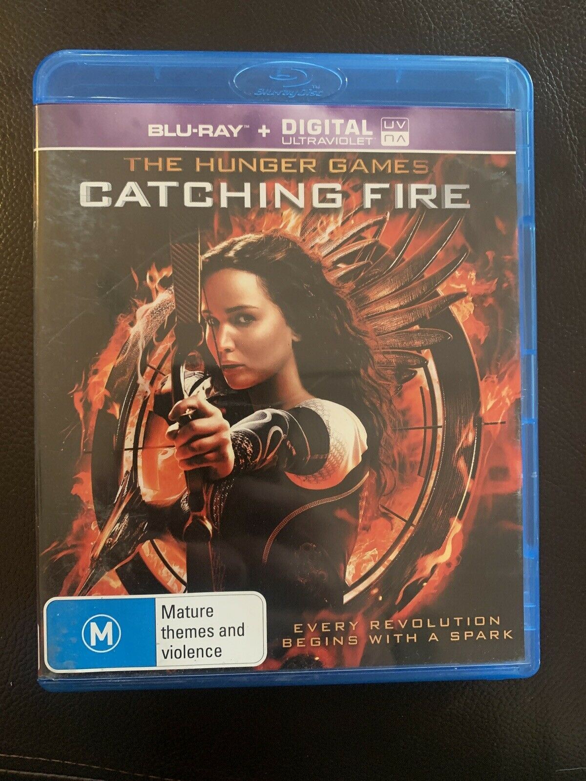 The Hunger Games - Catching Fire Blu-ray + Hungry Games Book by Suzanne Collins