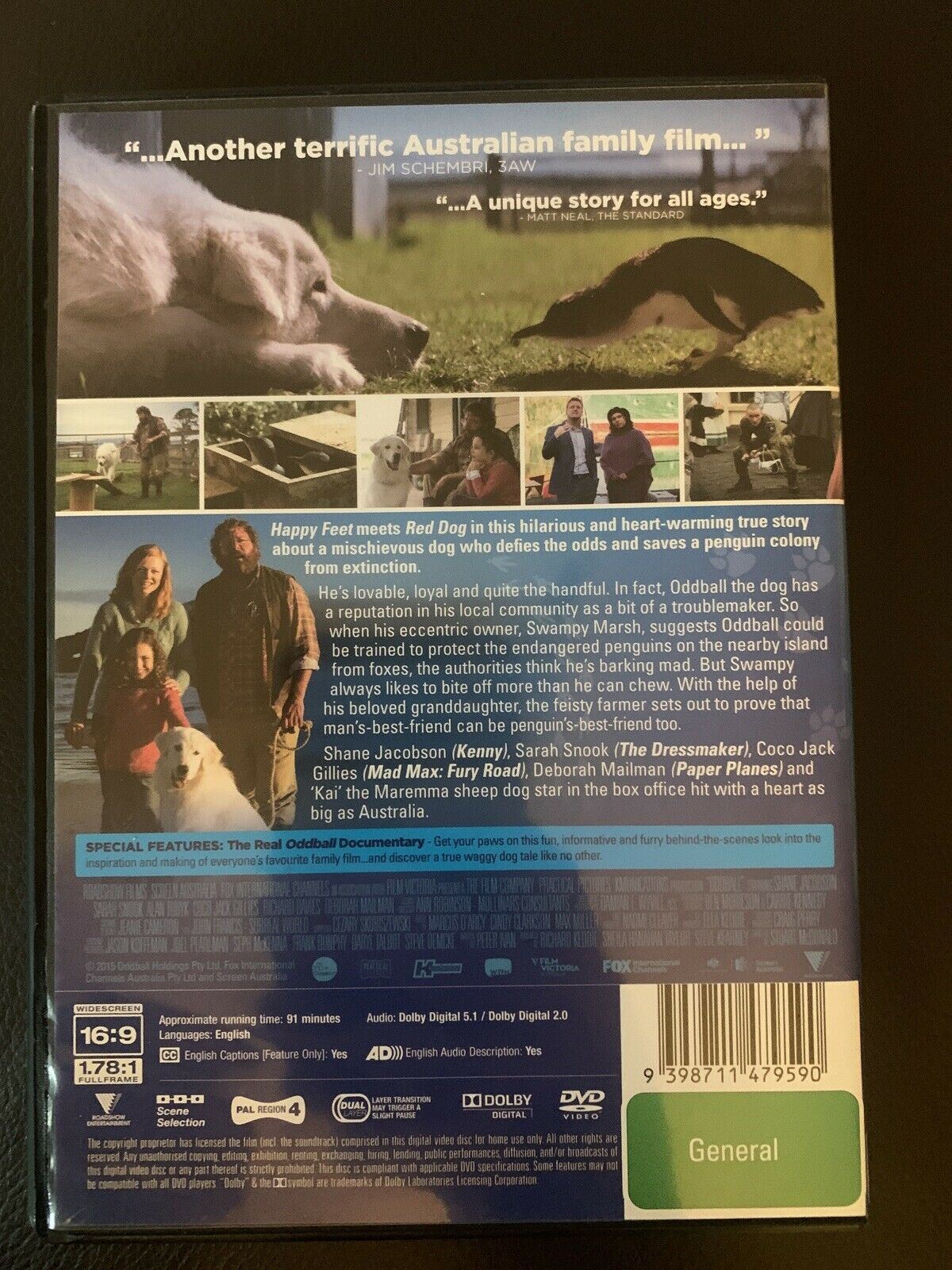 Oddball (DVD, 2015) Shane Jacobson, Sarah Snook. Region 4