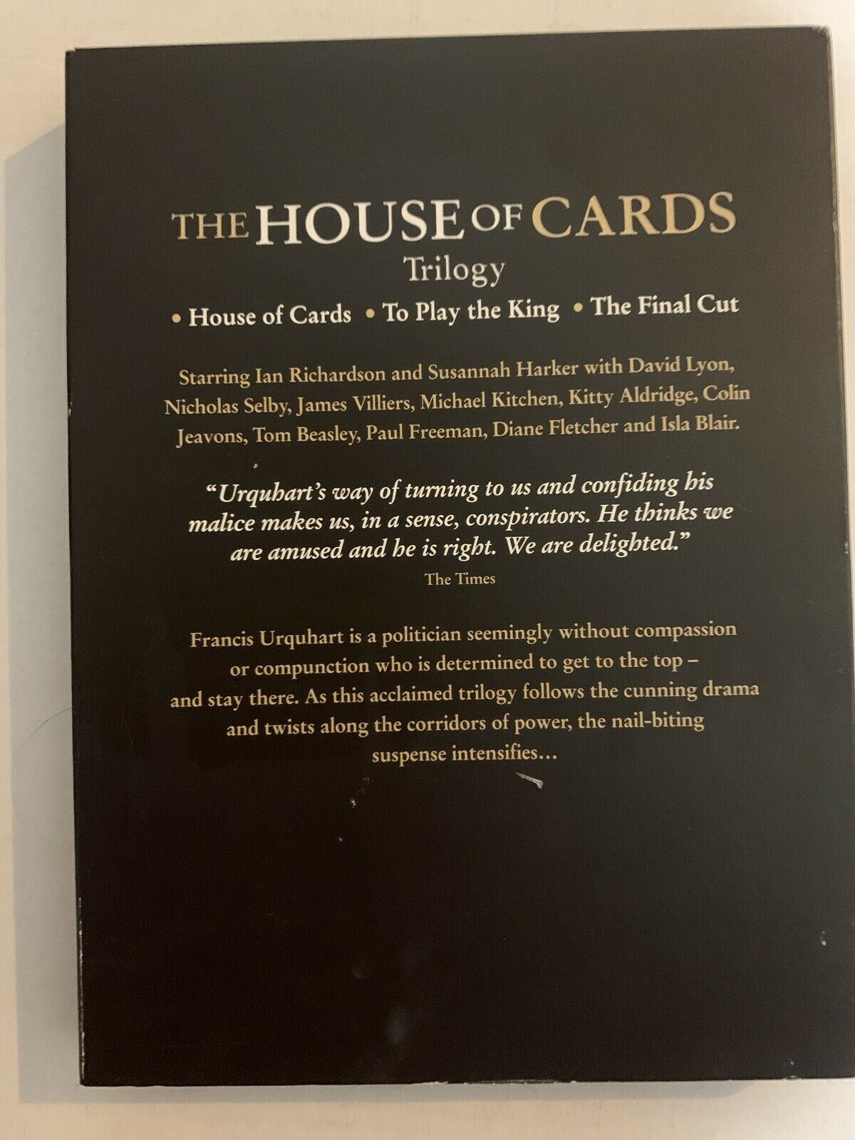 The House Of Cards Trilogy (DVD, 1990) Ian Richardson. BBC Region 4,2