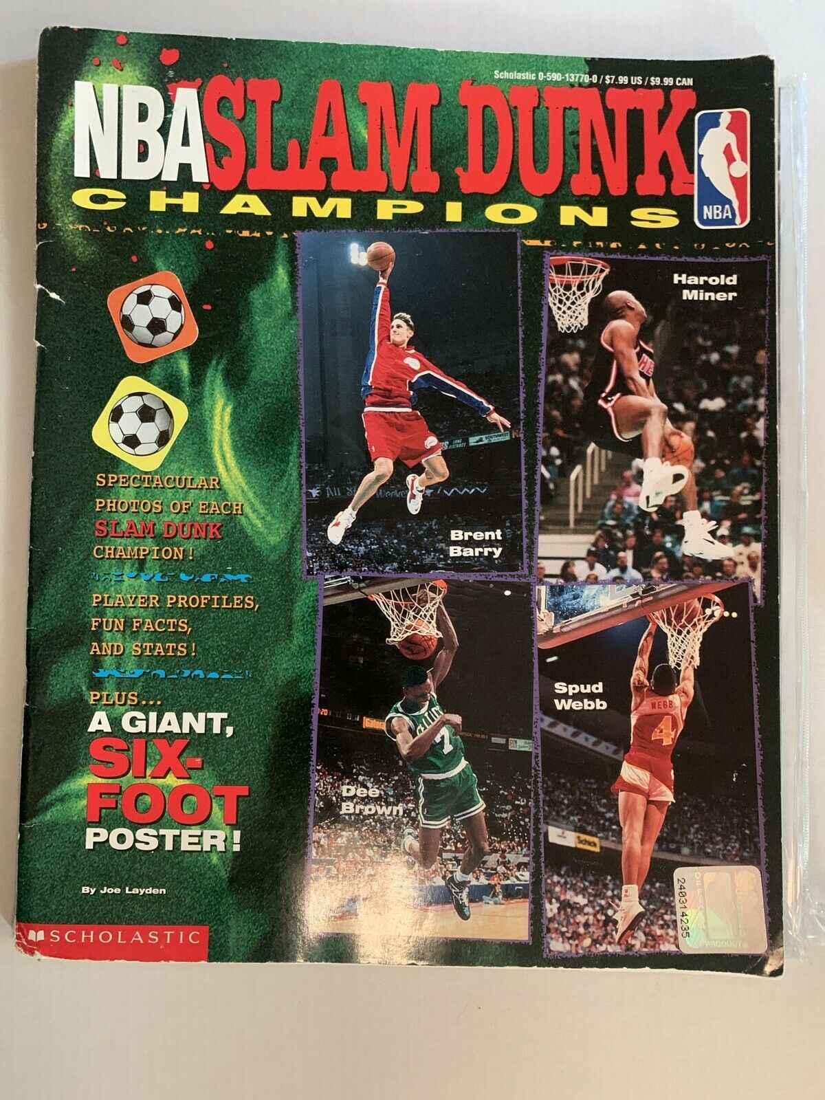 NBA All Star Slam Dunk Champs 1997 Michael Jordan, Wilkins, Webb etc Poster