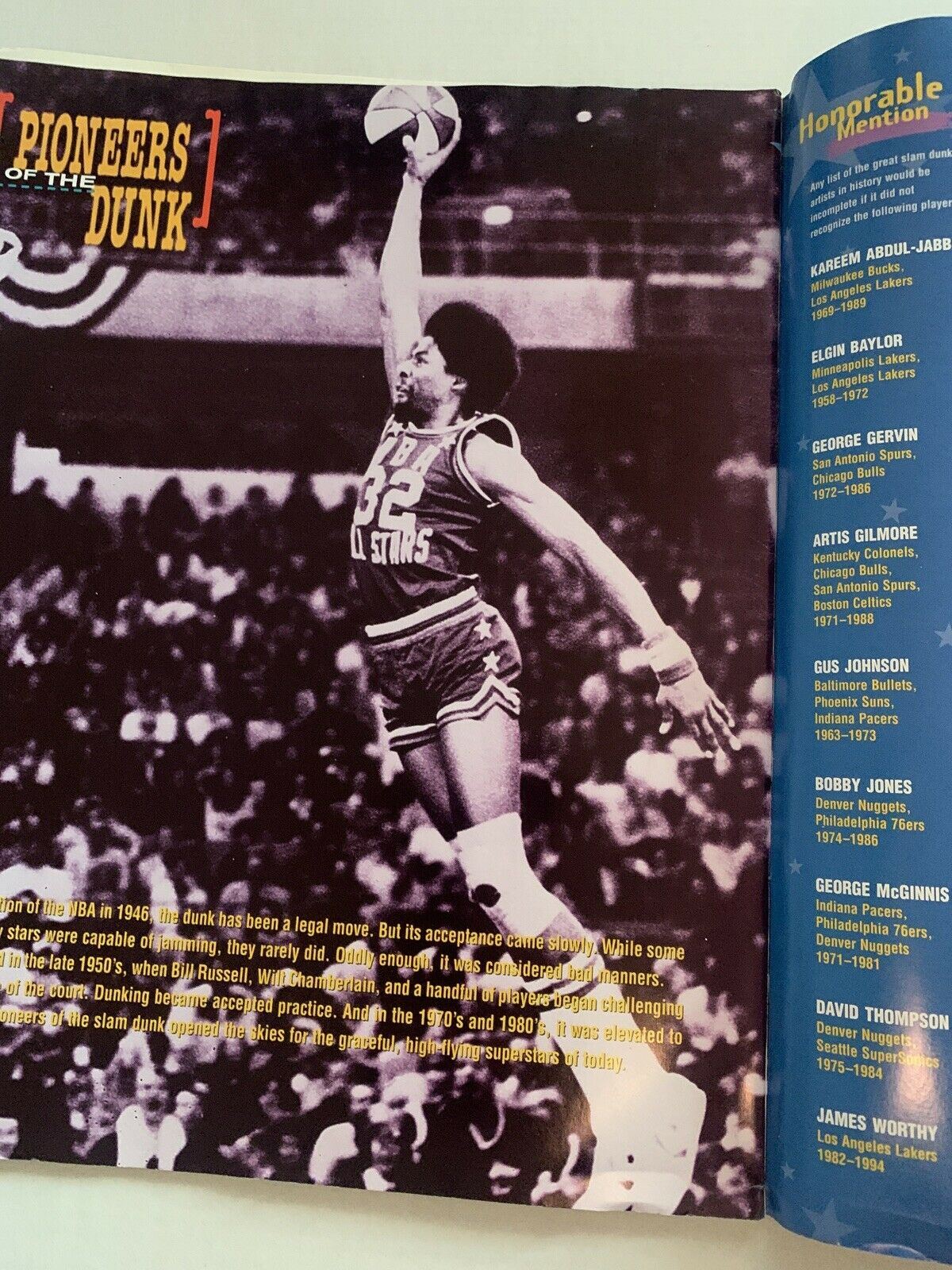 NBA All Star Slam Dunk Champs 1997 Michael Jordan, Wilkins, Webb etc Poster