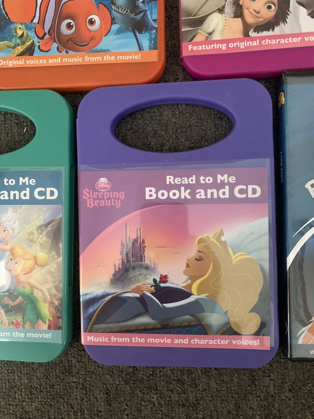 8x Disney Read To Me Book & CD Sleeping Beauty, Cinderella, Tangled, Winnie...