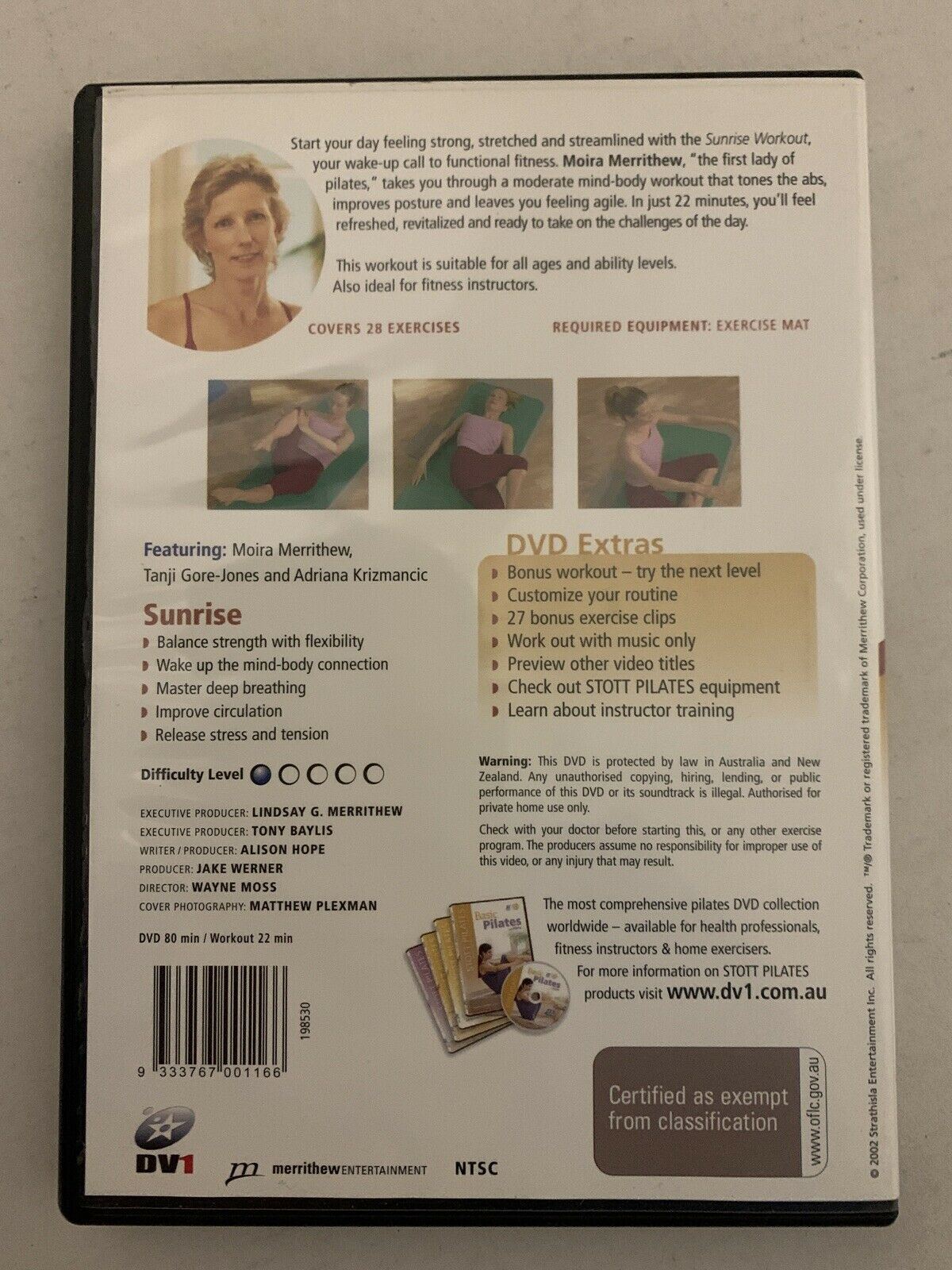 STOTT PILATES Sunrise Workout (DVD, 2006) Moira Merrithew.