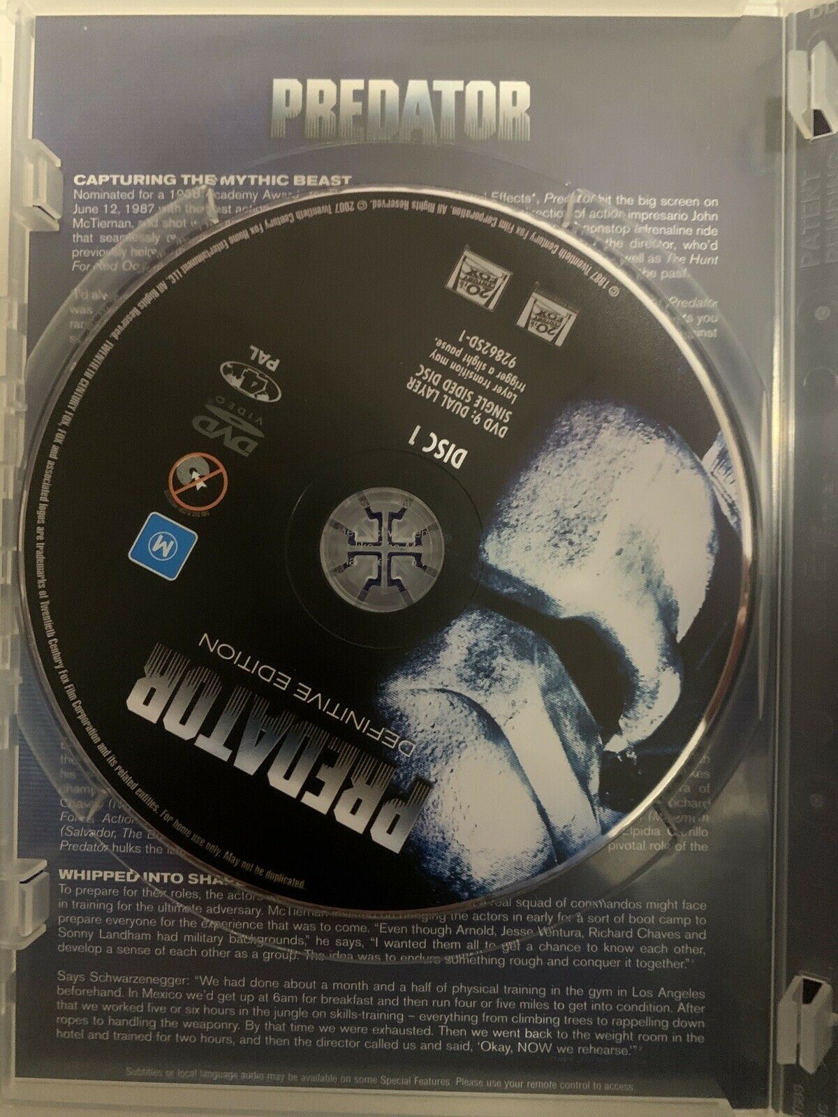 Predator - Definitive Edition (DVD, 1987, 2-Disc) Arnold Schwarzenegger Region 4