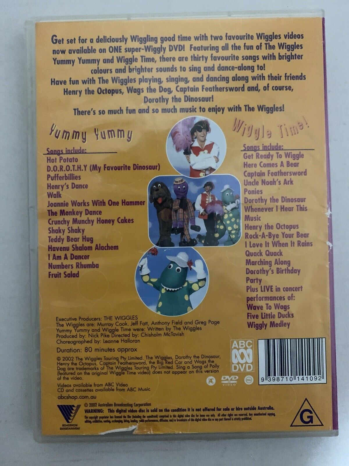 The Wiggles - Wiggle Time! / Yummy Yummy (DVD, 2002) Region 4