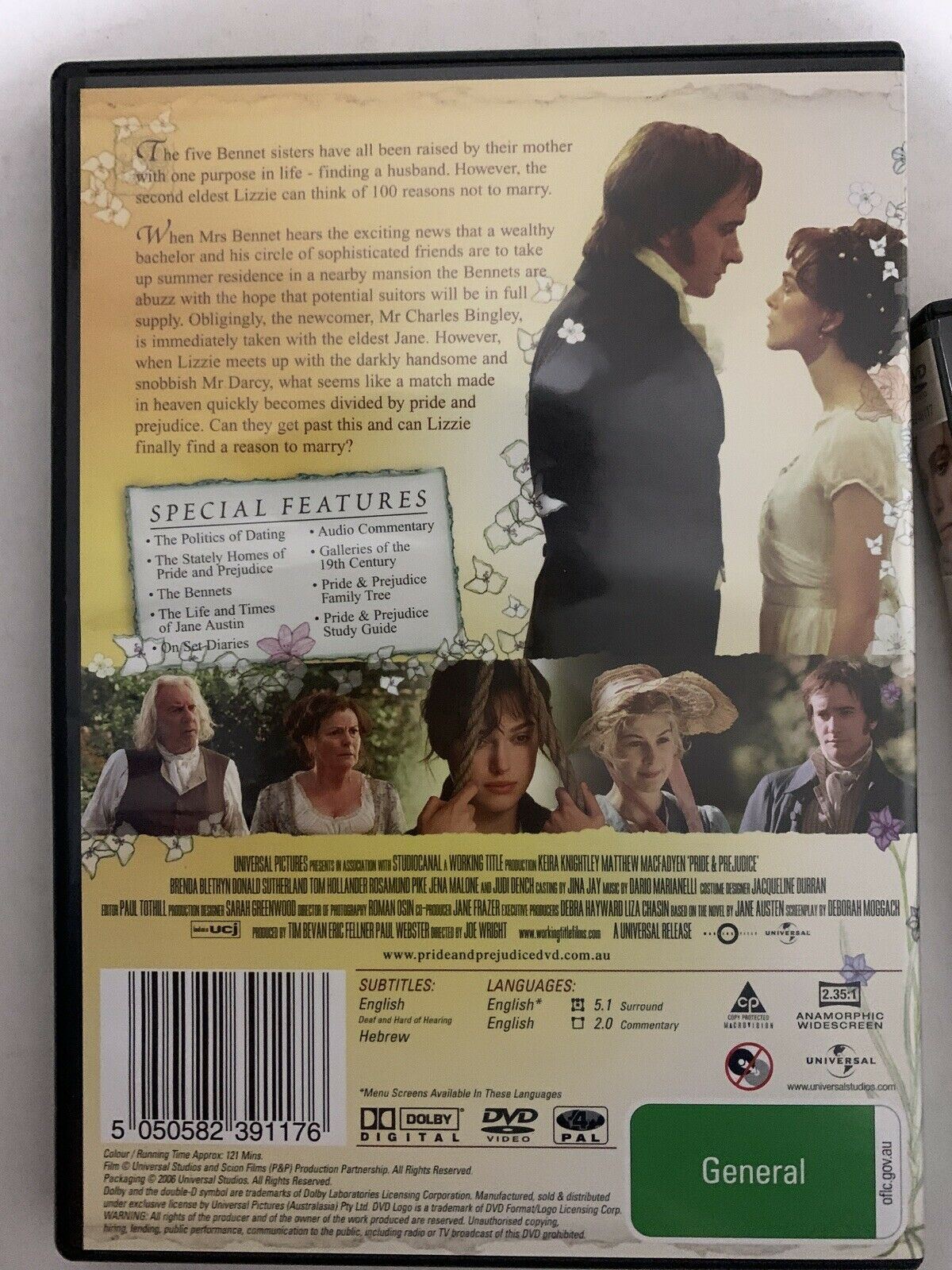 Atonement / Pride And Prejudice (DVD, 2008, 2-Disc Set) Keira Knightley Region4