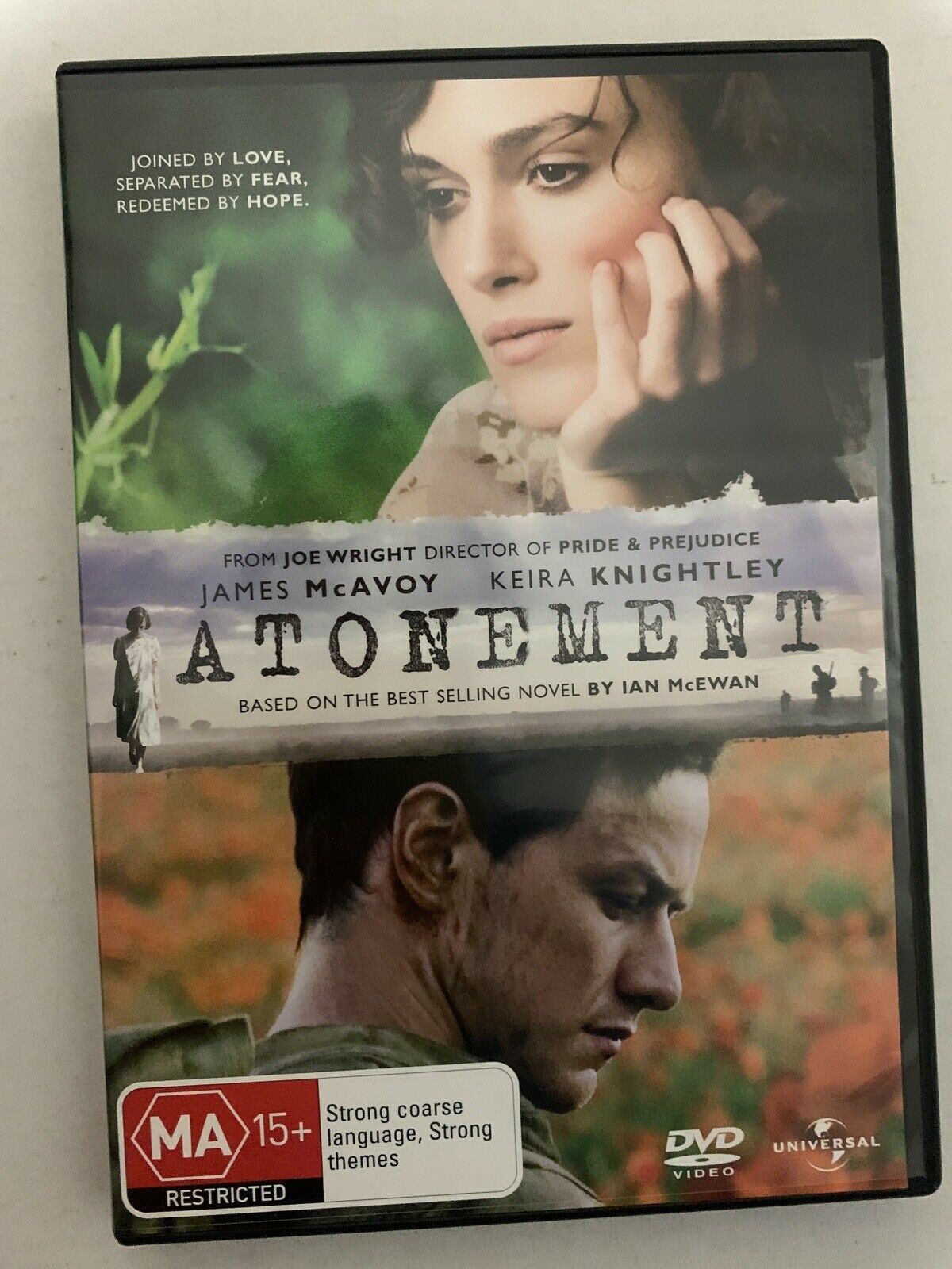 Atonement / Pride And Prejudice (DVD, 2008, 2-Disc Set) Keira Knightley Region4
