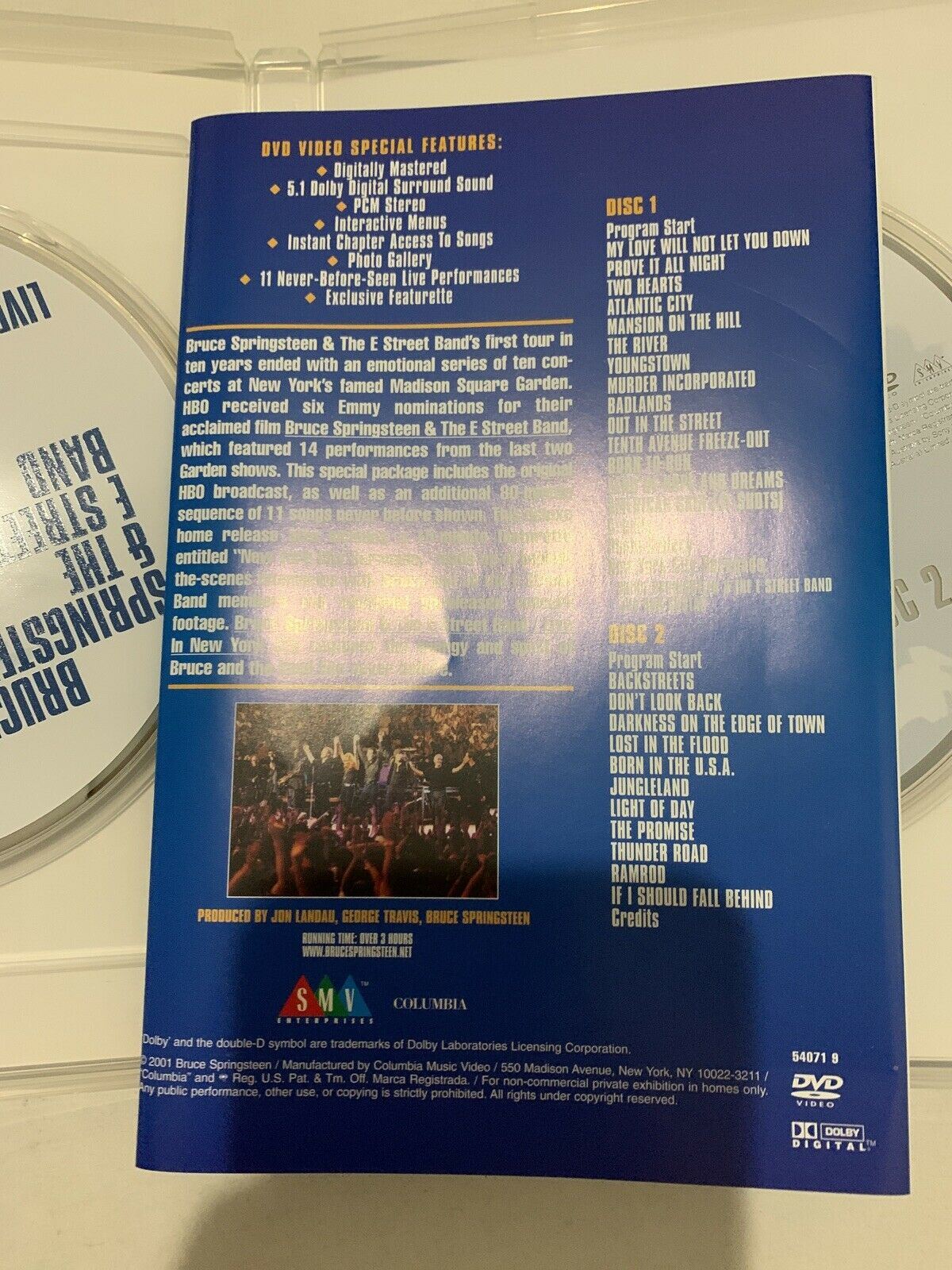 Bruce Springsteen And The E Street Band - Live In New York City (DVD, 2001)