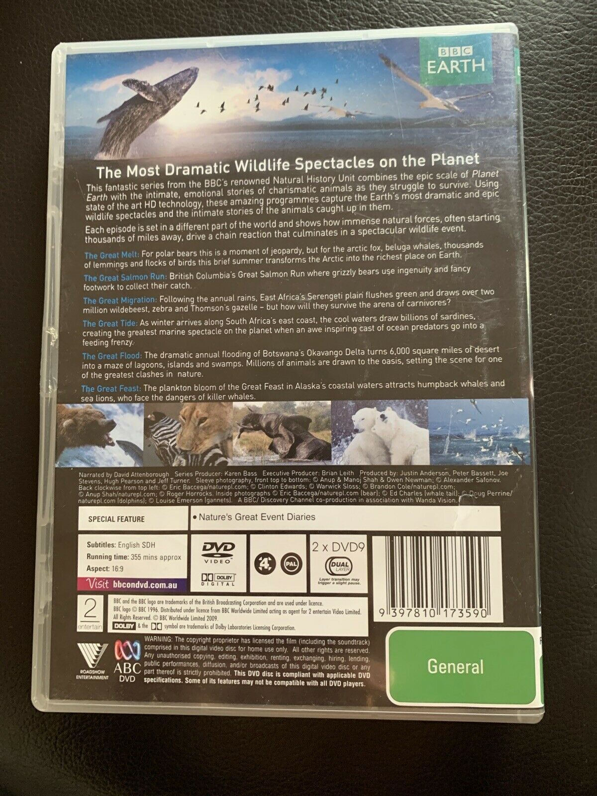Nature's Great Events (DVD, 2009, 2-Disc Set) BBC Earth Region 4