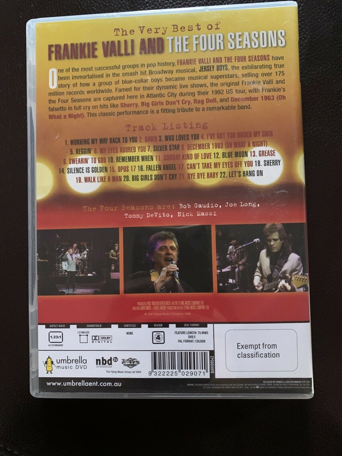 The Very Best Of Frankie Valli & The Four Seasons - Live in Atlantic City (DVD)