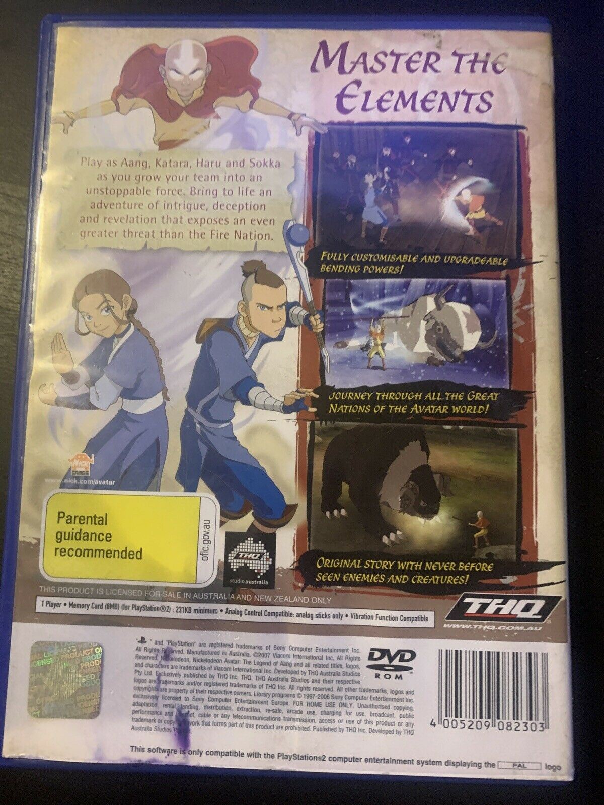 Avatar The Legend of Aang PS2 Playstation 2 Game PAL With Manual