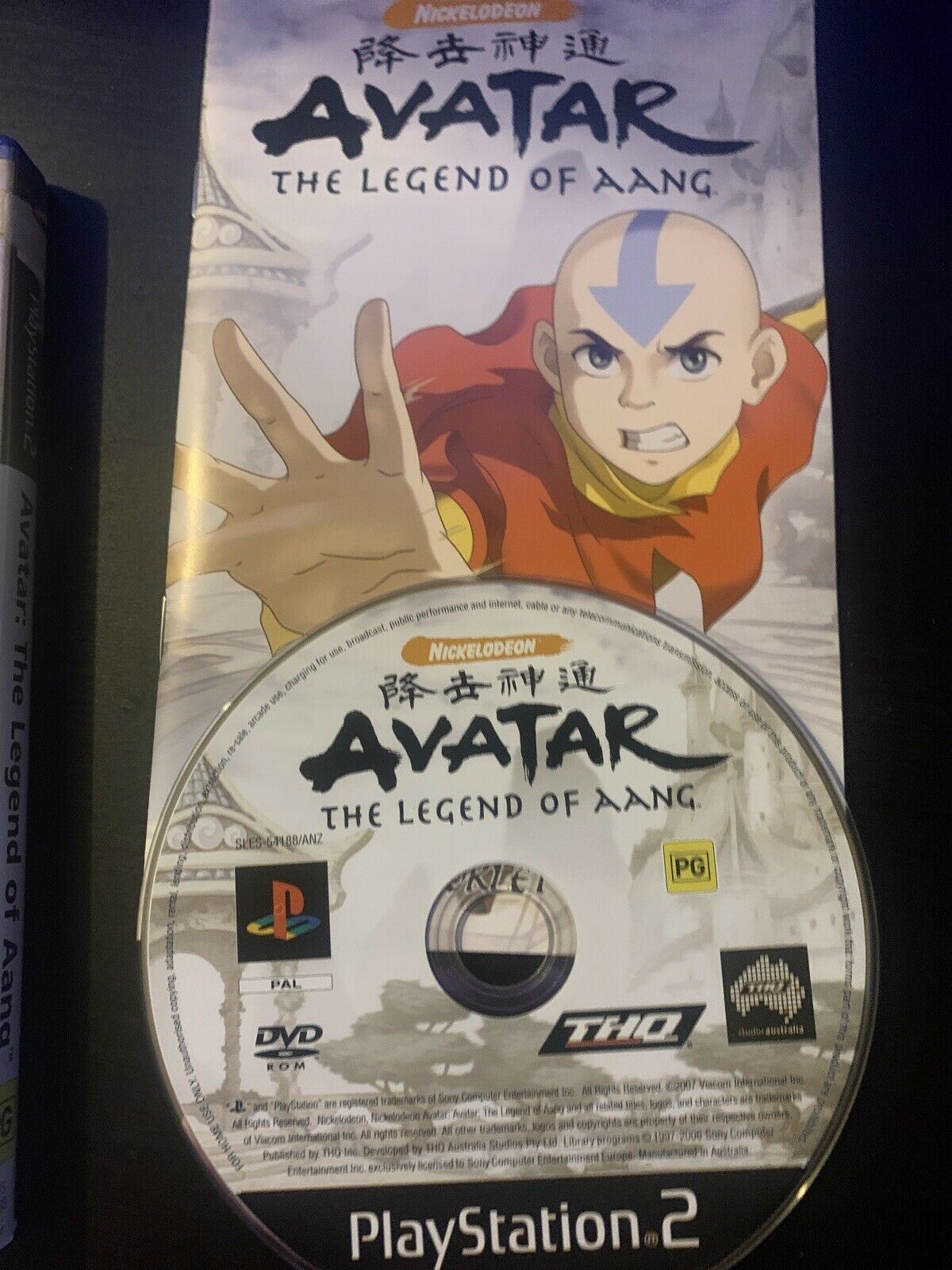 Avatar The Legend of Aang PS2 Playstation 2 Game PAL With Manual