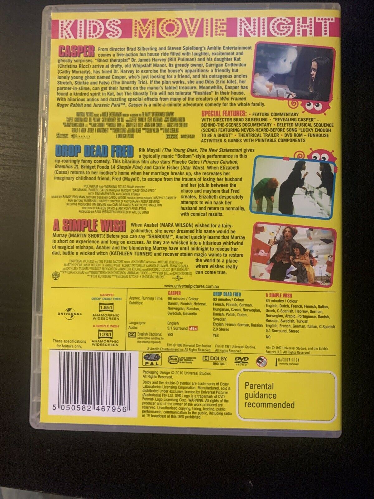 Casper / Drop Dead Fred / A Simple Wish (3-Movie Collection) DVD Region 4,2
