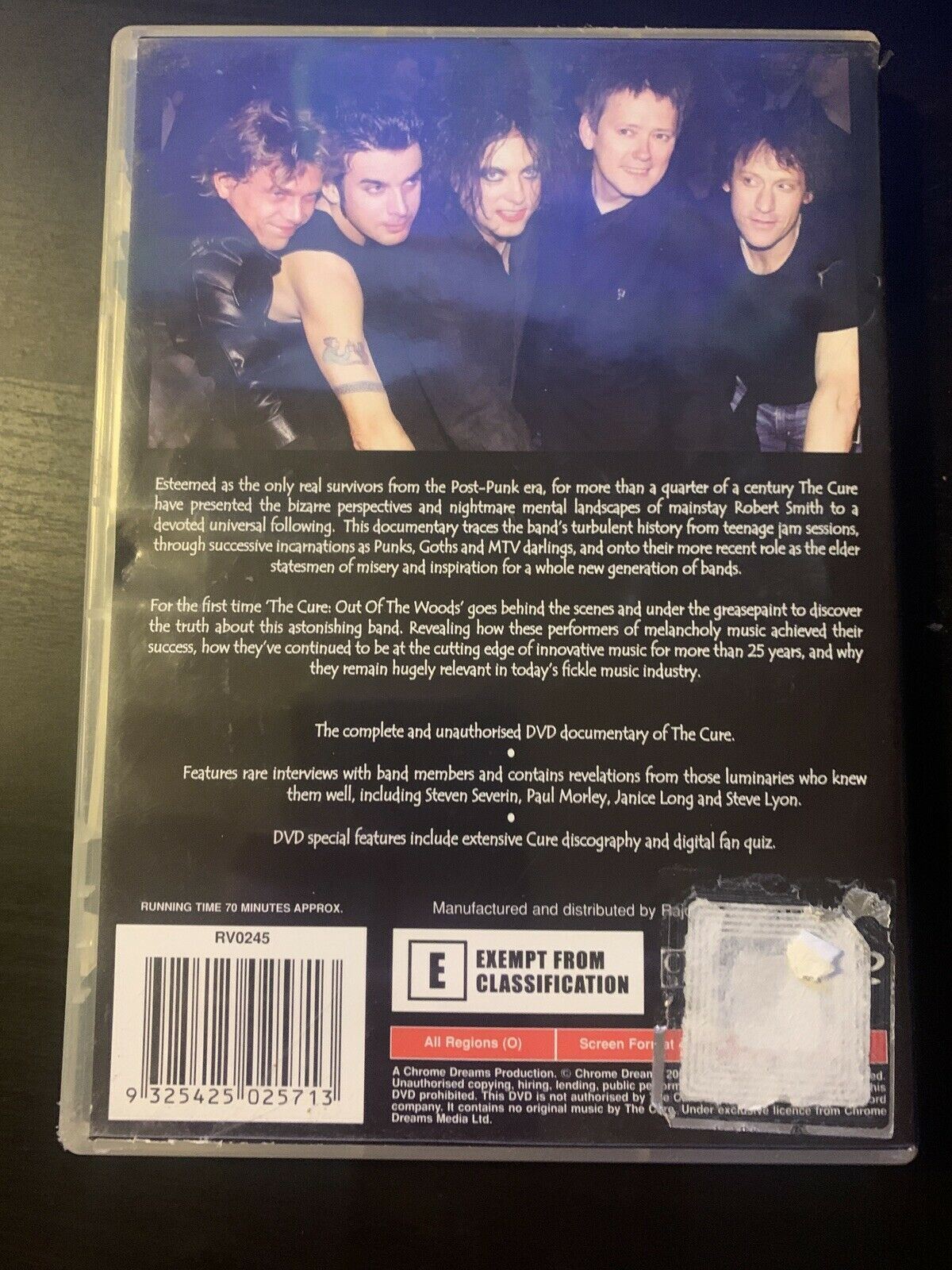 The Cure - Out Of The Woods (DVD, 2004) Documentary & Interviews. All Regions
