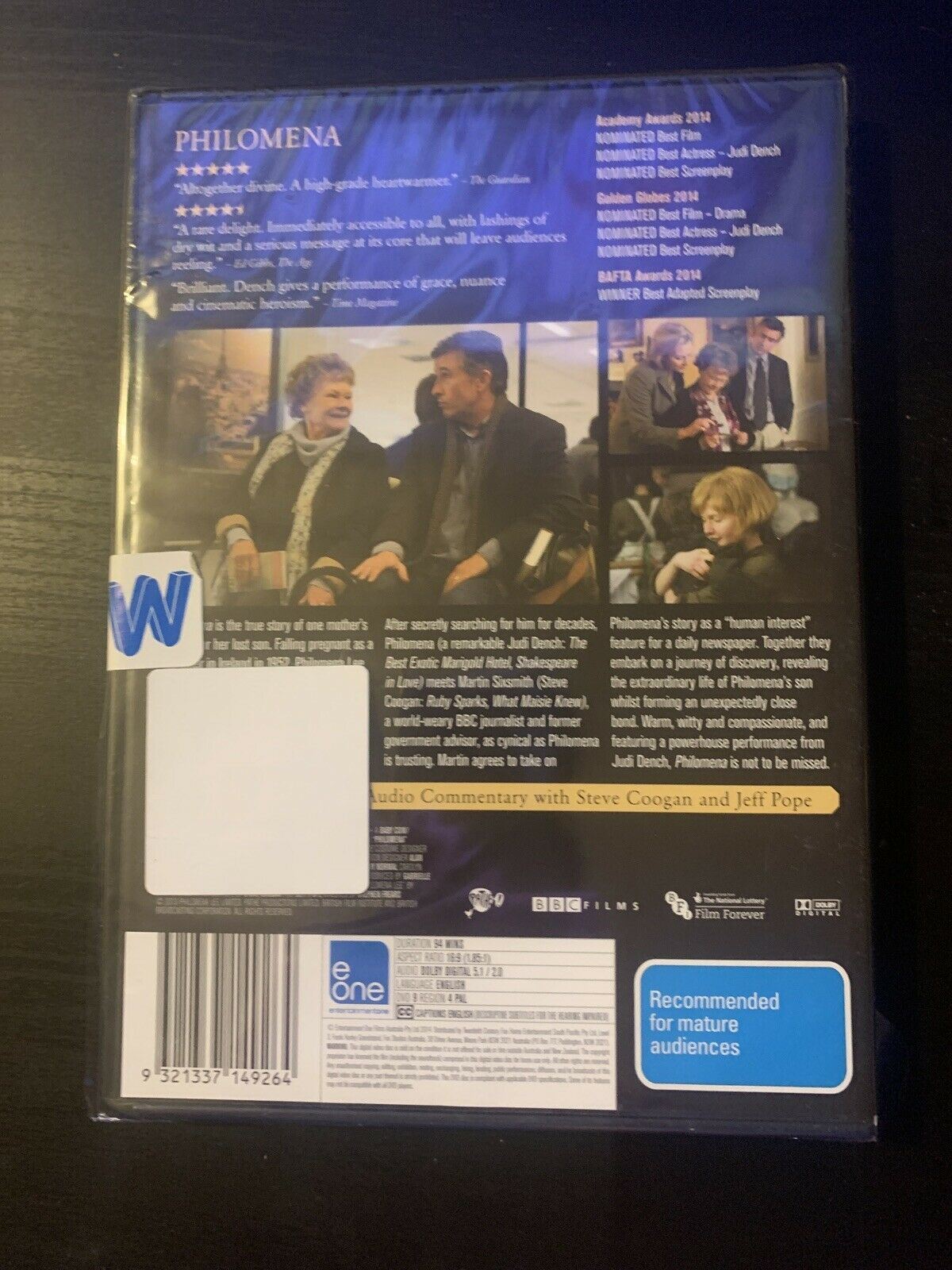 *New Sealed* Philomena (DVD, 2014) Judi Dench, Steve Coogan. Region 4
