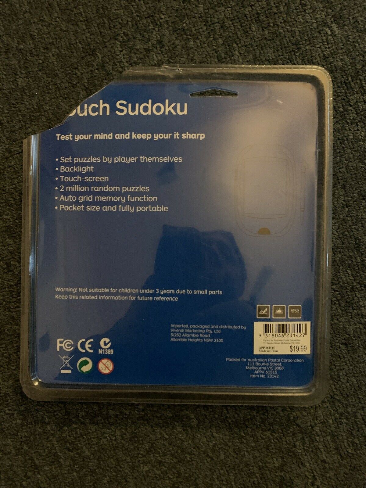 Touch Sudoku - Touch Screen Portable Sudoku - Opened Never Used