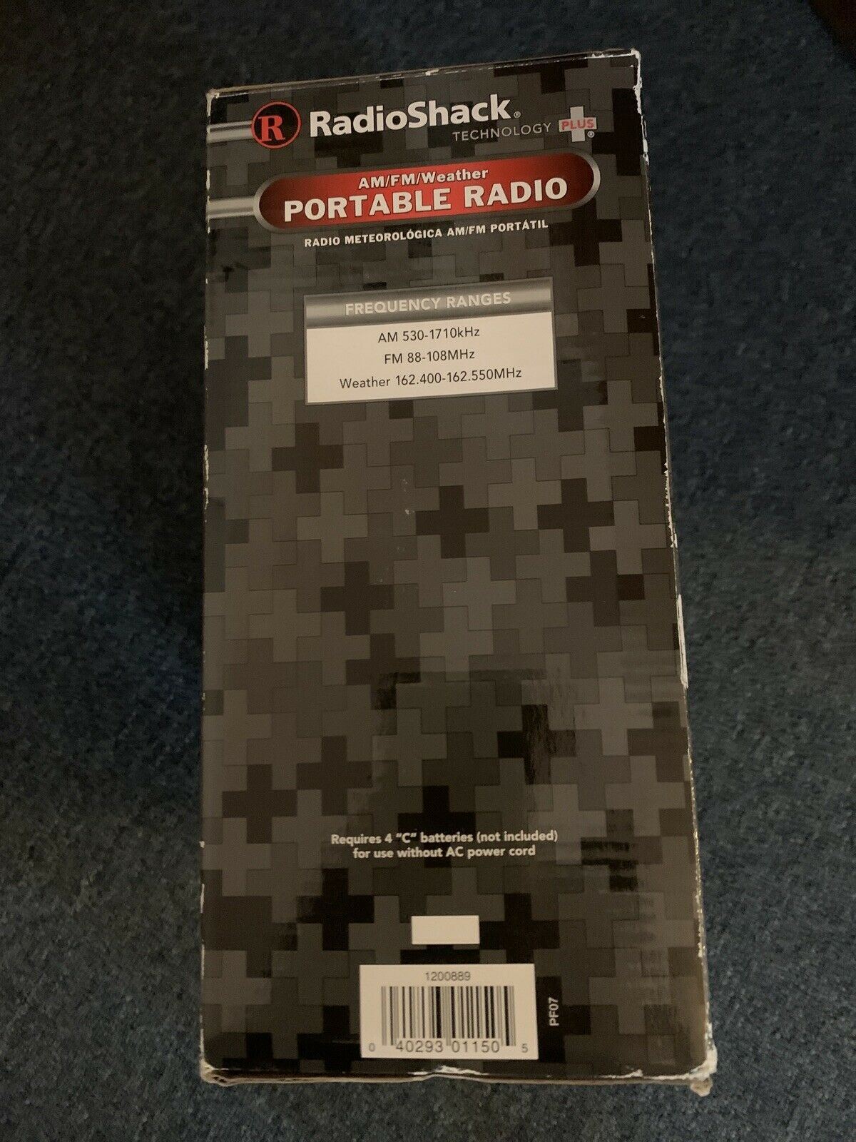 RadioShack AM/FM/Weather Analog Portable Tabletop Radio *USA Version*