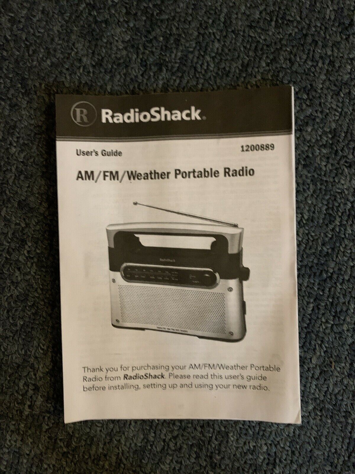 RadioShack AM/FM/Weather Analog Portable Tabletop Radio *USA Version*