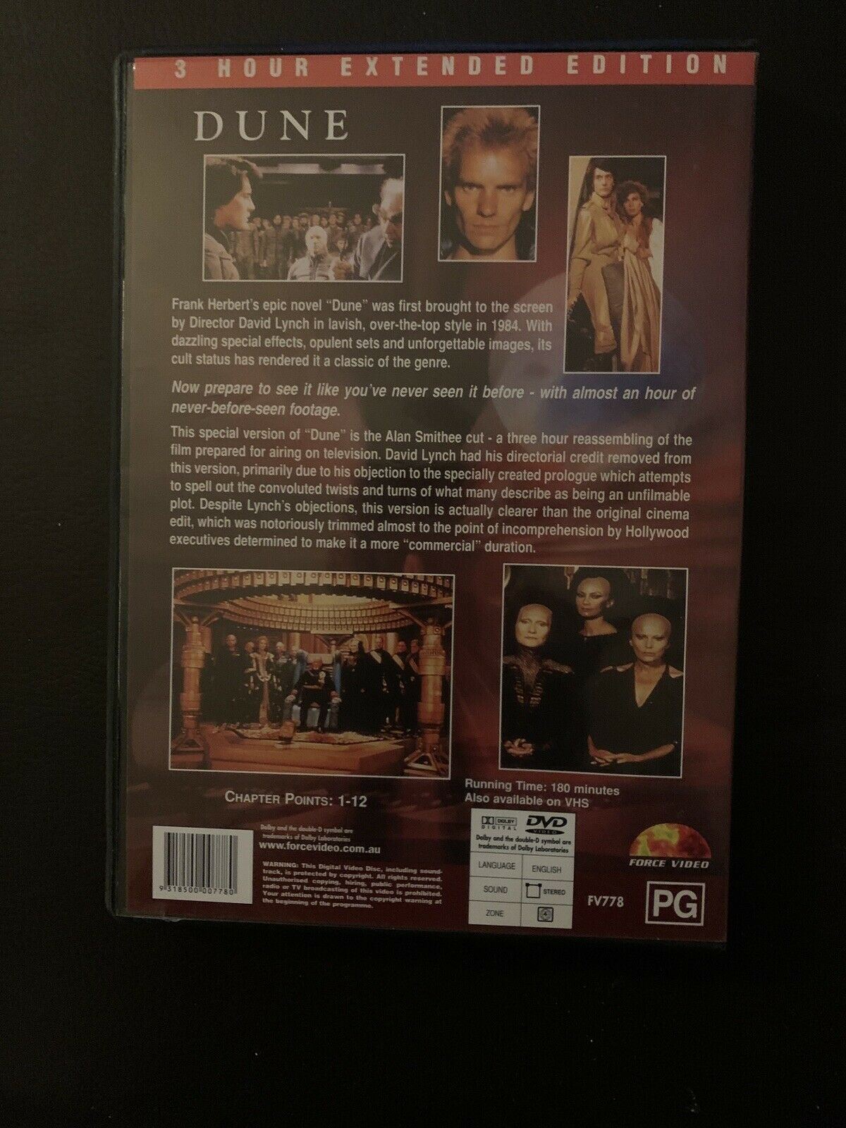 Dune - 3 Hour Extended Edition (DVD, 1984) Sting, Kyle MacLachlan. Region 4