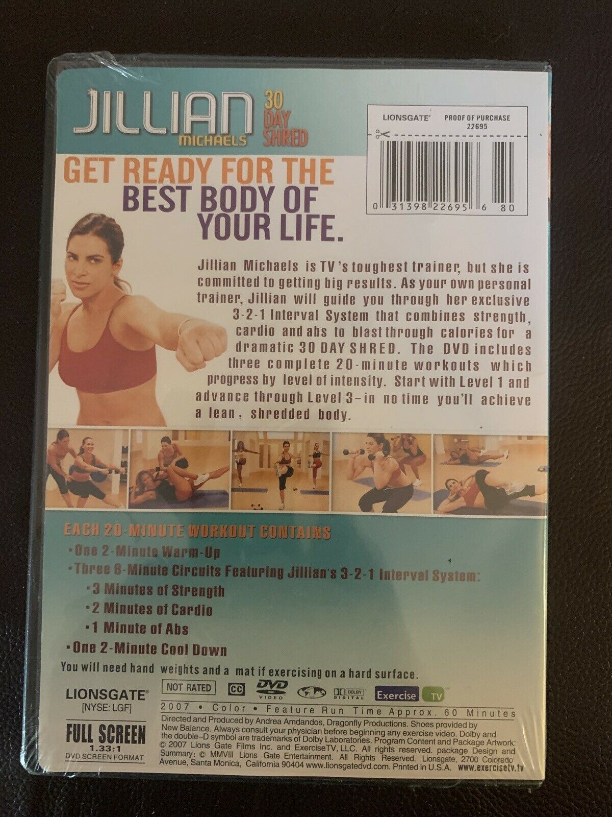 *New* JILLIAN MICHAELS - 30 Day Shred DVD Biggest Loser Weight Loss Region 1