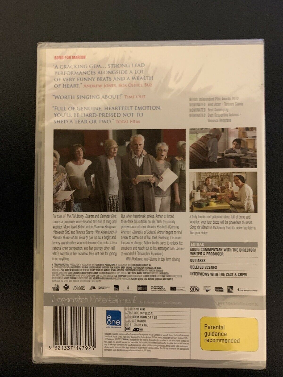 *New Sealed* Song For Marion (DVD, 2013) Vanessa Redgrave. Region 4