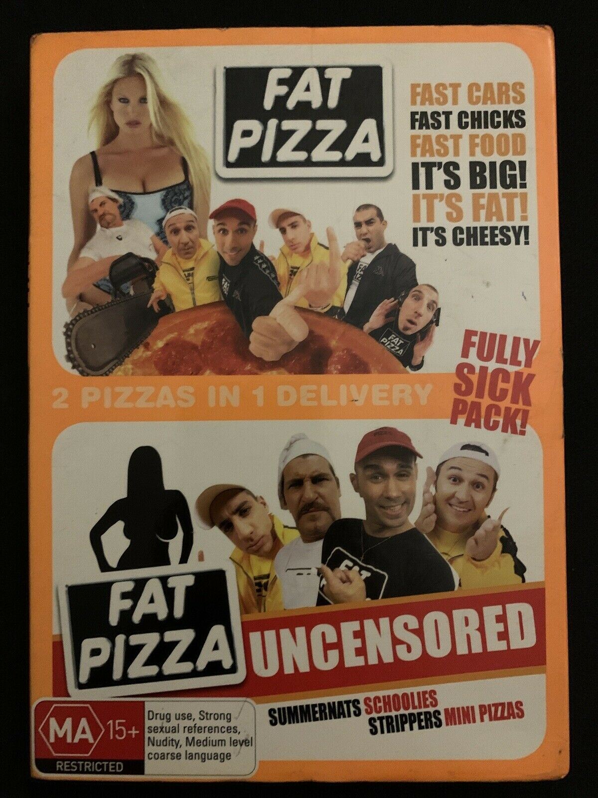 Fat Pizza - Fully Sick Pack! (DVD, 2006, 2-Disc Set) Paul Fenech, Paul Nakad