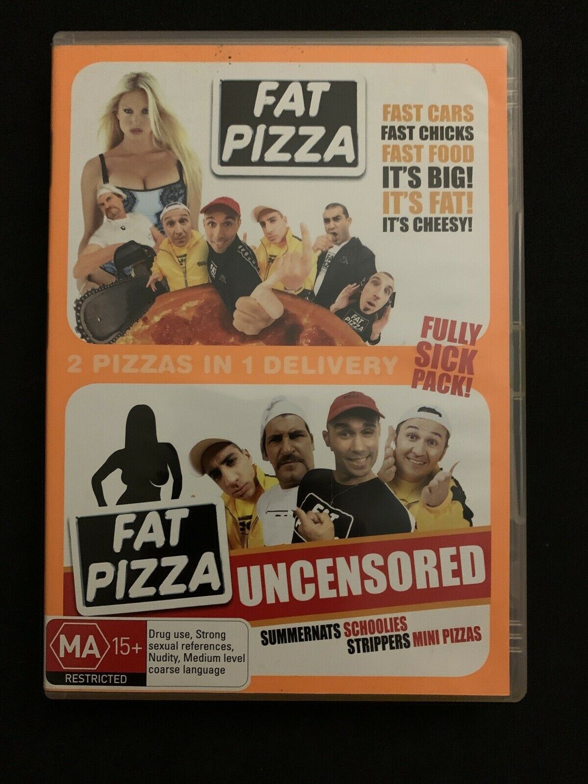 Fat Pizza - Fully Sick Pack! (DVD, 2006, 2-Disc Set) Paul Fenech, Paul Nakad